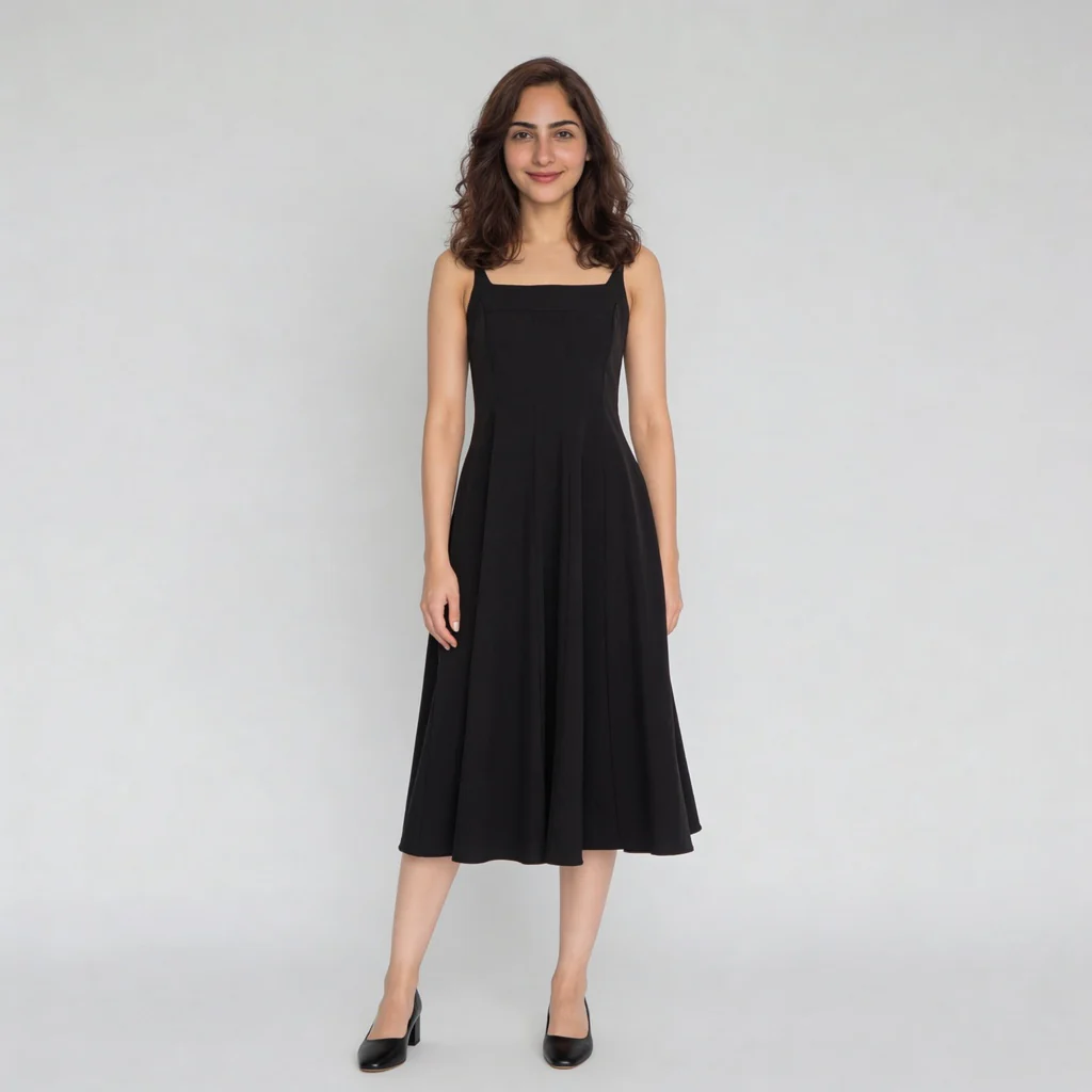 Solid Sleeveless Dress - Image 2