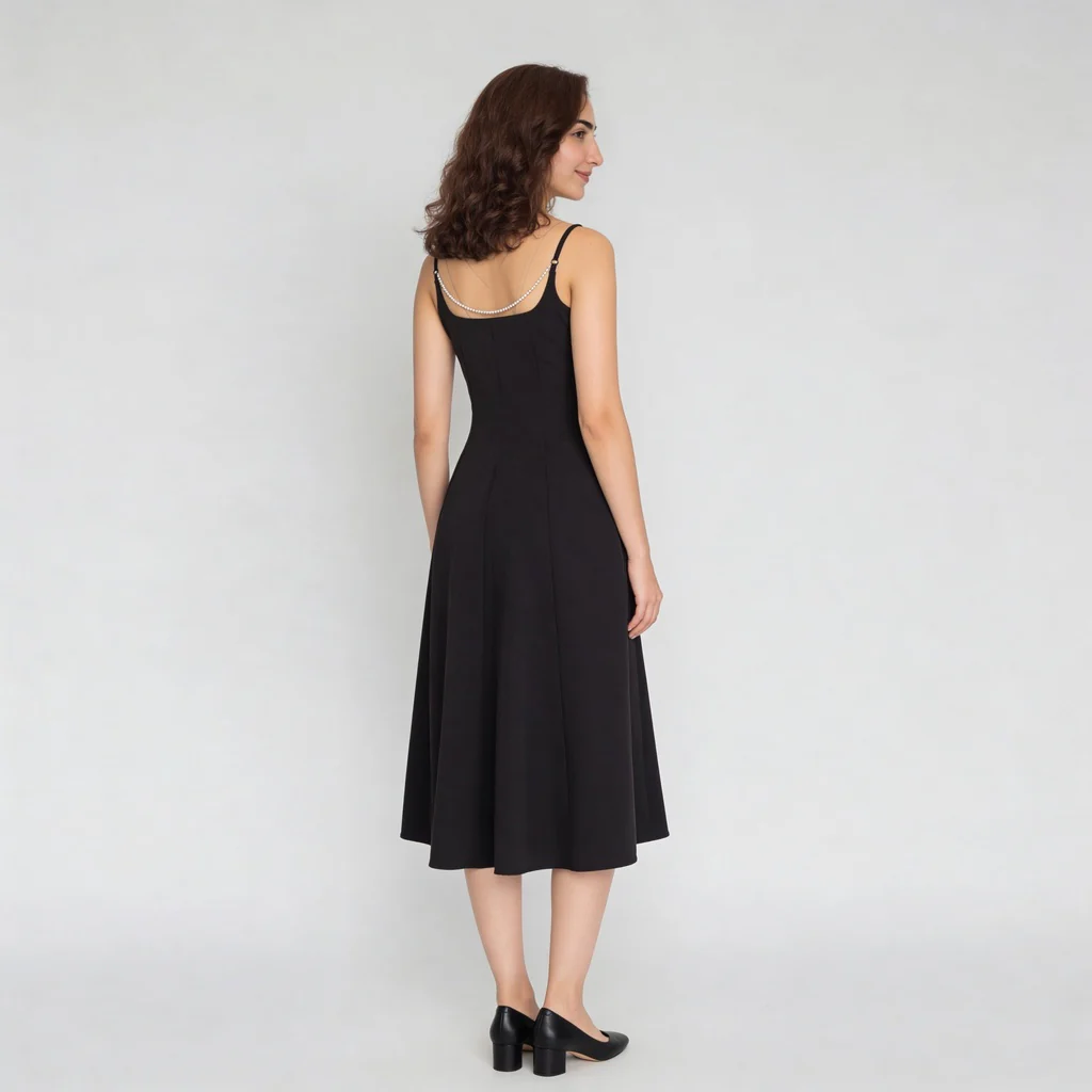 Solid Sleeveless Dress - Image 3