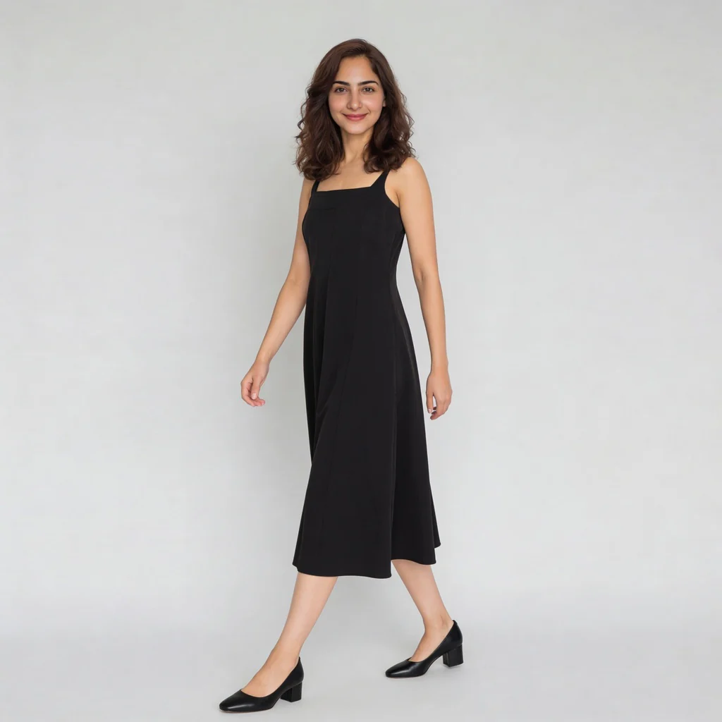 Solid Sleeveless Dress - Image 5