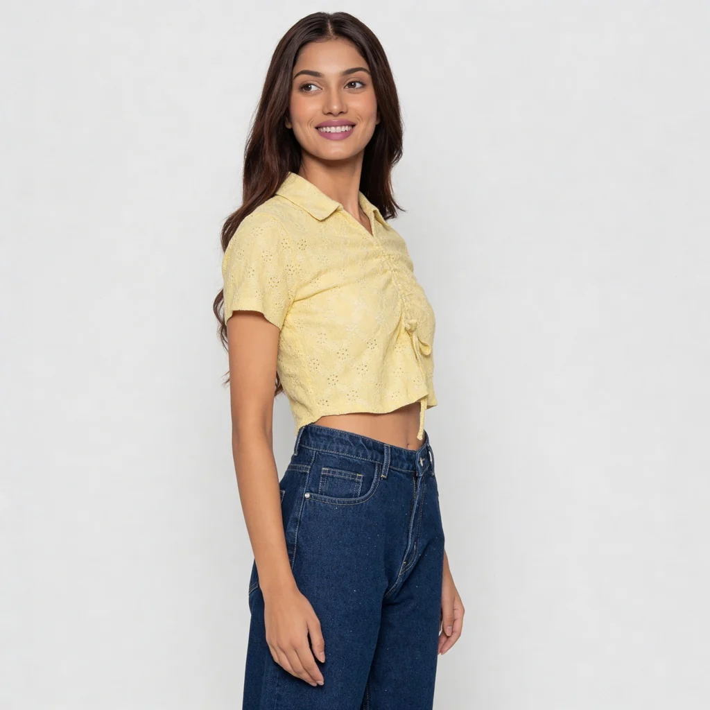 Solid Slim Fit Betty Crop Top - Image 10