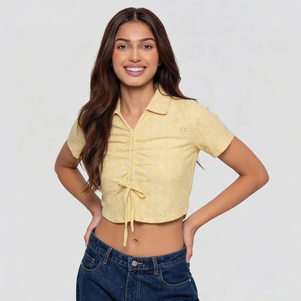 Solid Slim Fit Betty Crop Top - Image 7
