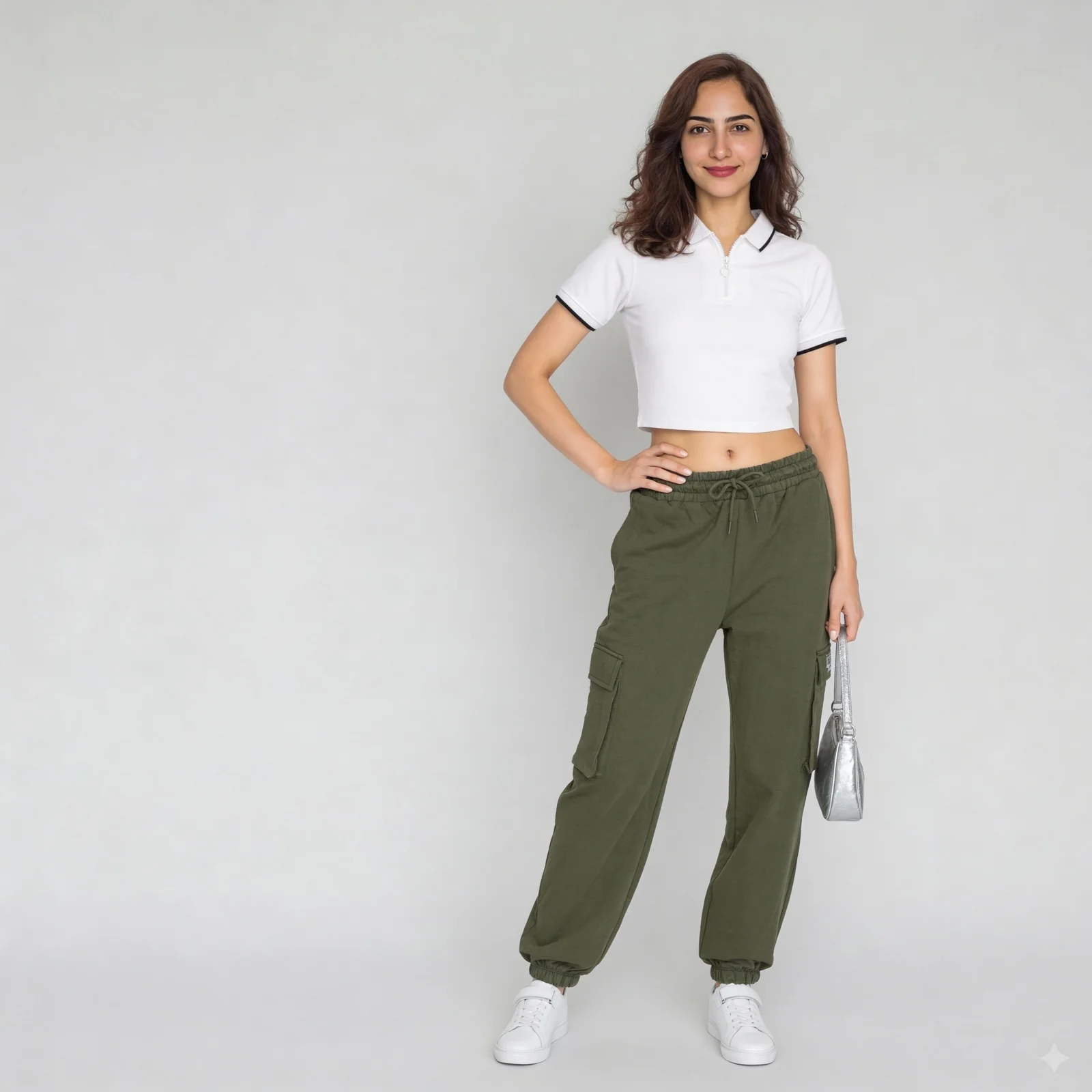 Solid Slim Fit Crop T-Shirt - Image 6