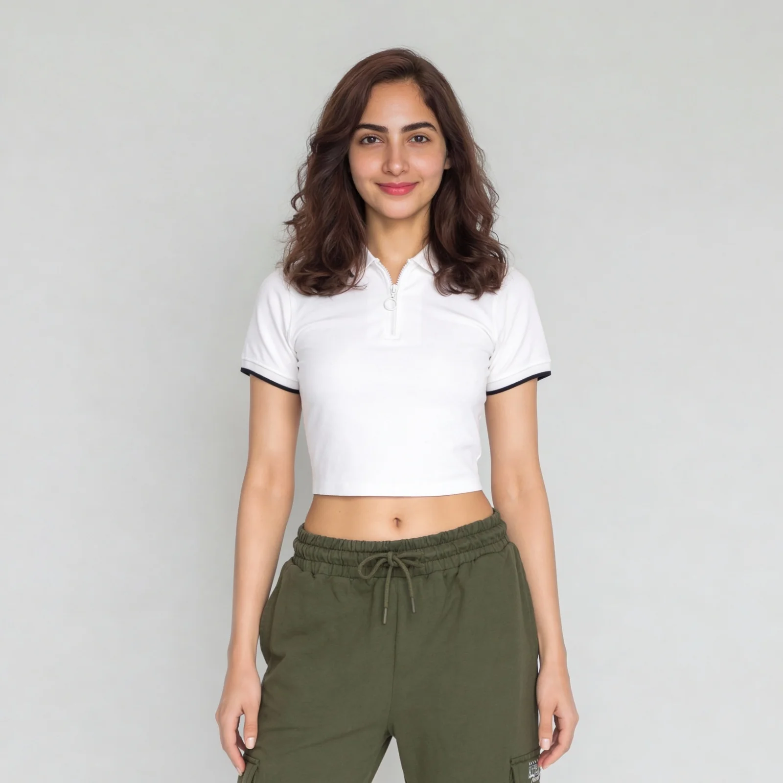 Solid Slim Fit Crop T-Shirt - Image 7