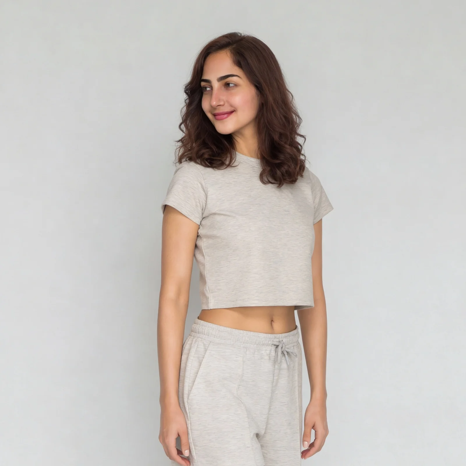 Solid Slim Fit Cropped T-Shirt - Image 10