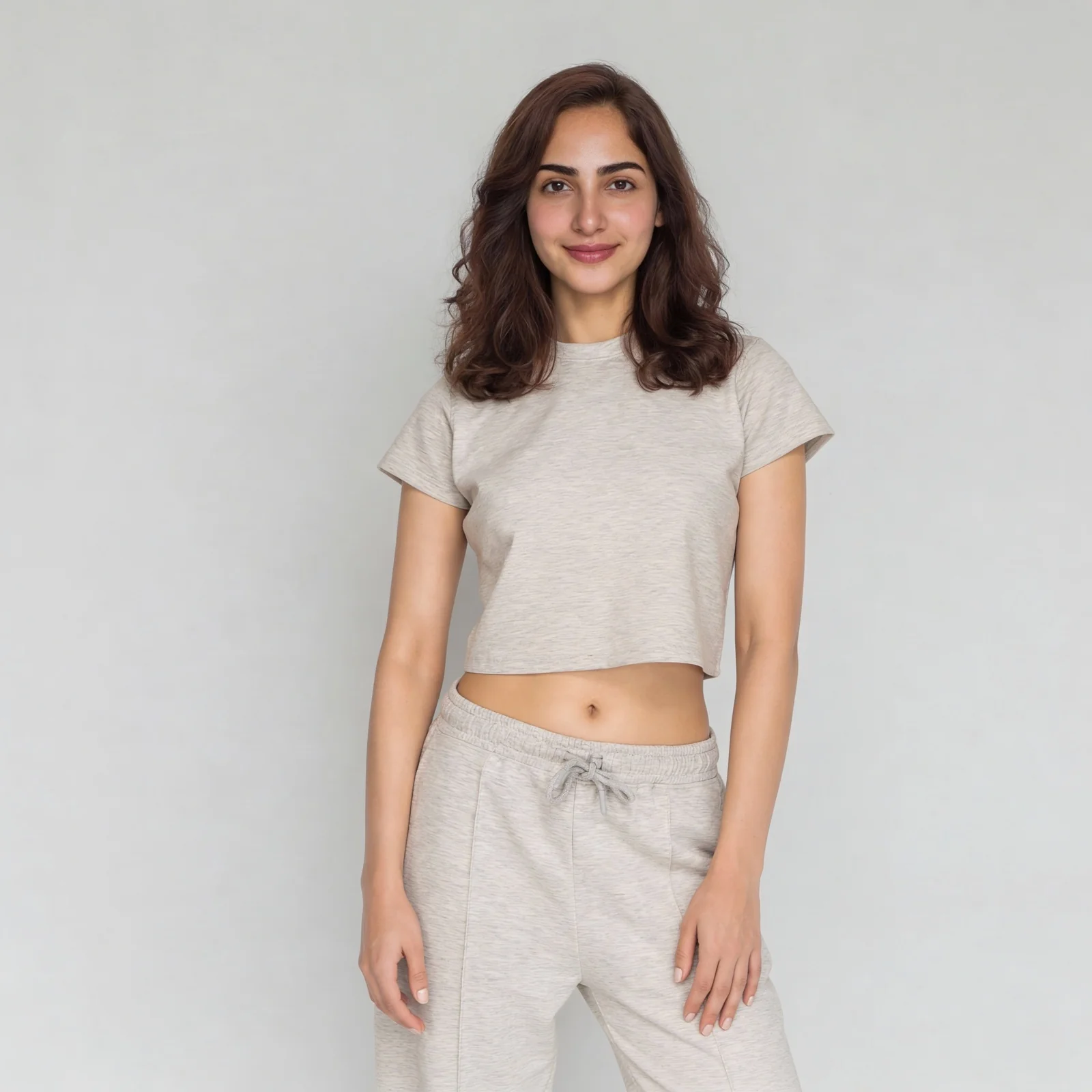 Solid Slim Fit Cropped T-Shirt - Image 7