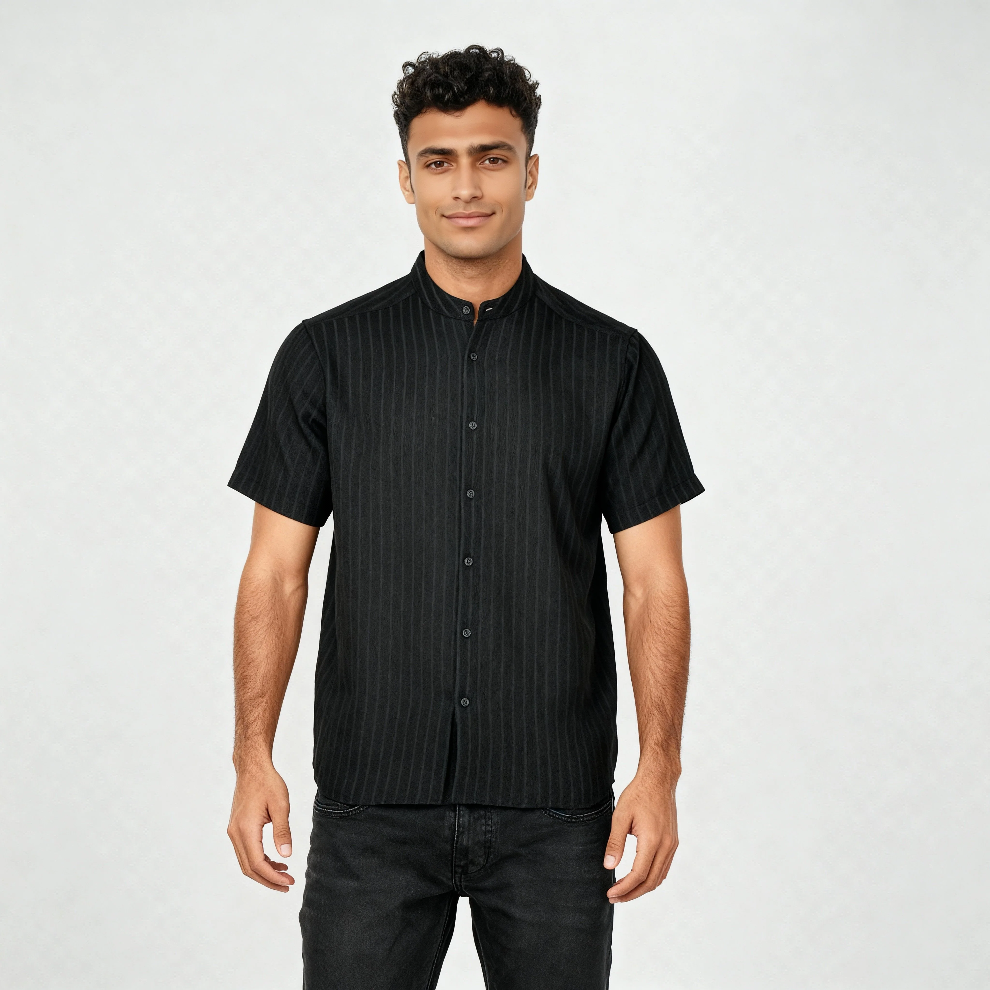 Solid Straight Shirt - Image 2