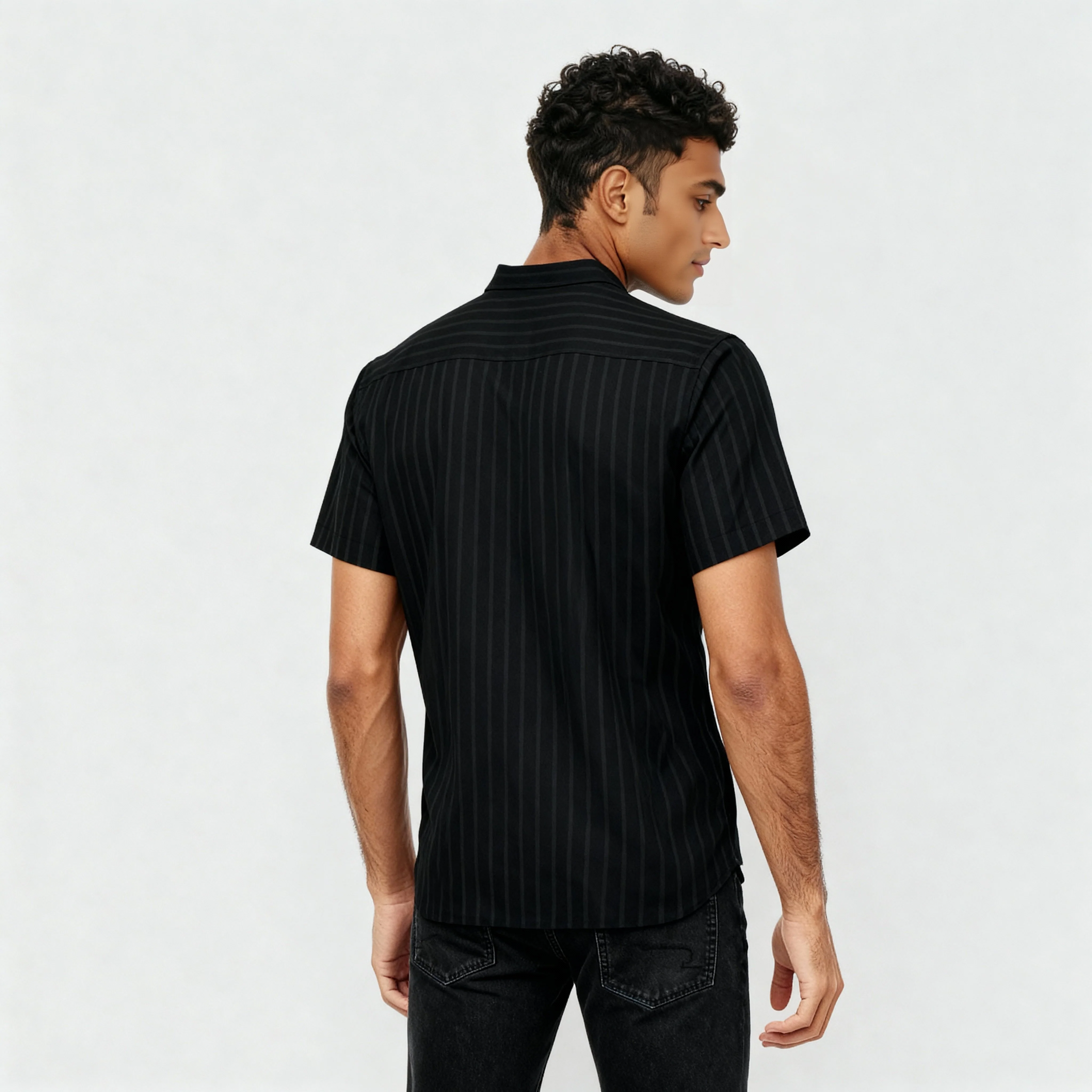 Solid Straight Shirt - Image 3