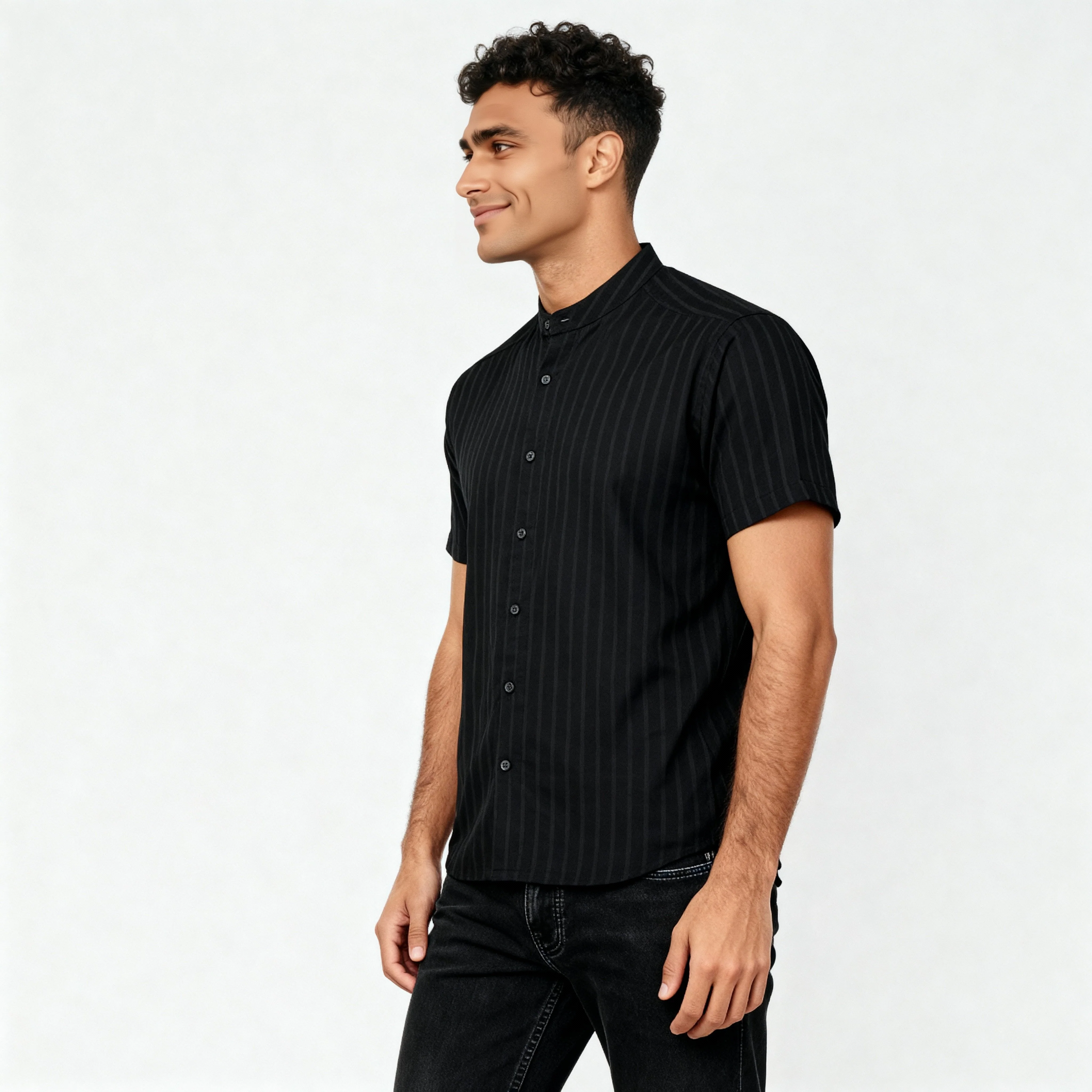 Solid Straight Shirt - Image 5