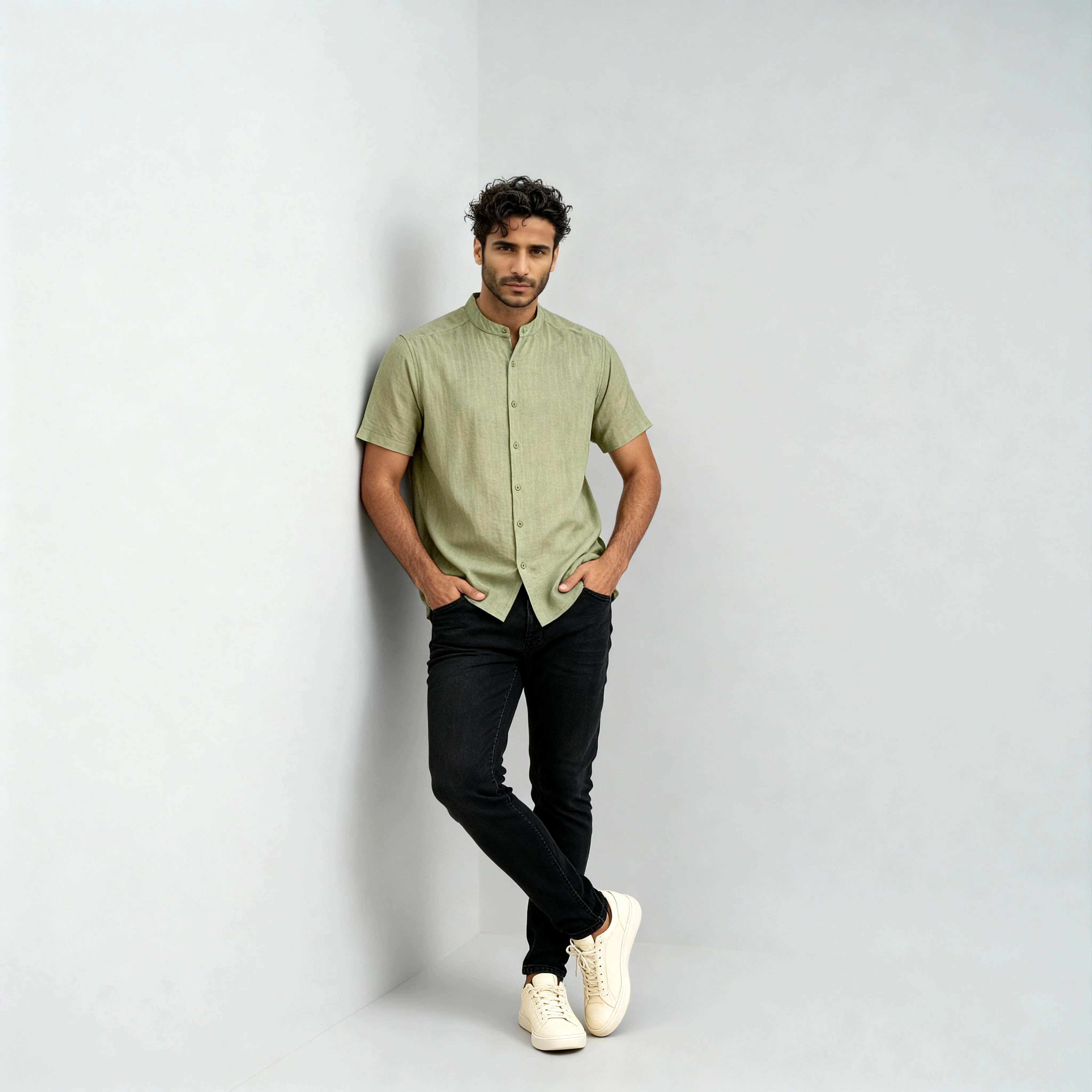 Solid Straight Shirt - Image 6
