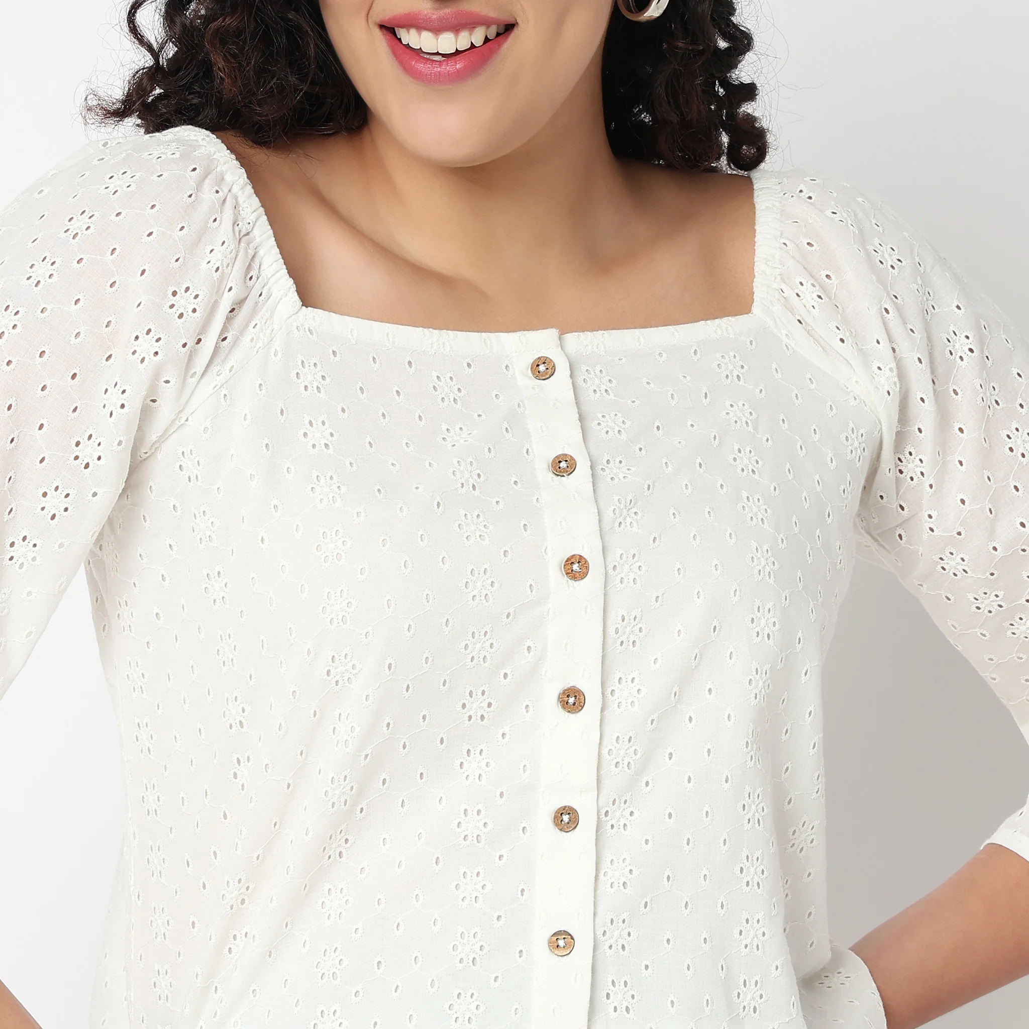 Square Neck Full Sleeve Top - Image 4