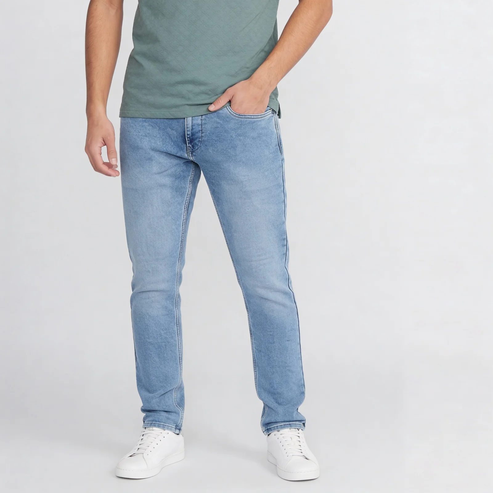 Stone Wash Full Length Jeans - Image 2