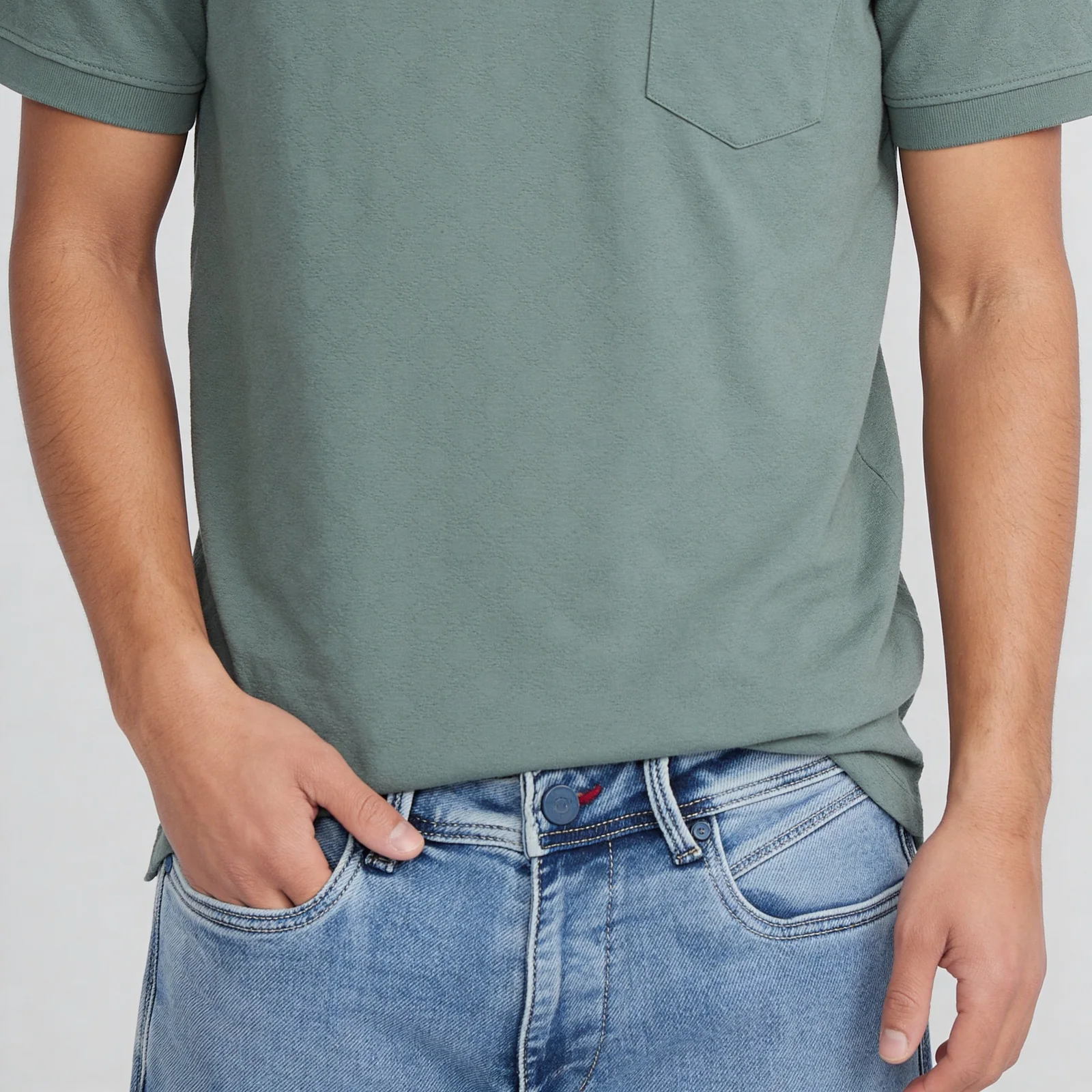 Stone Wash Full Length Jeans - Image 4