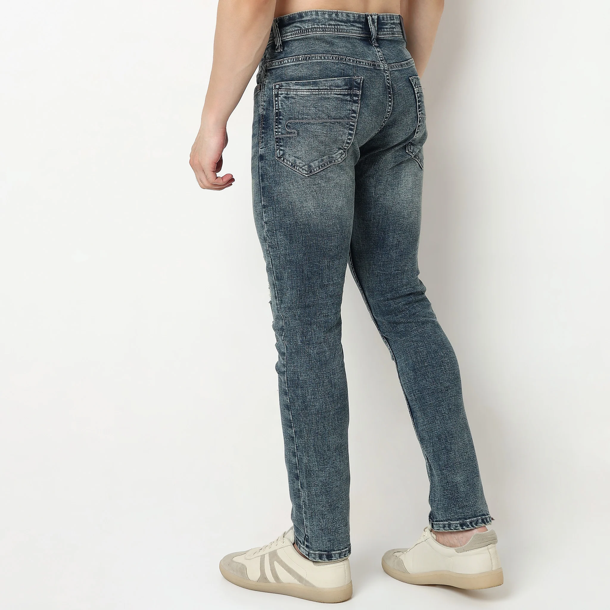 Stone Wash Slim Fit Jeans - Image 3