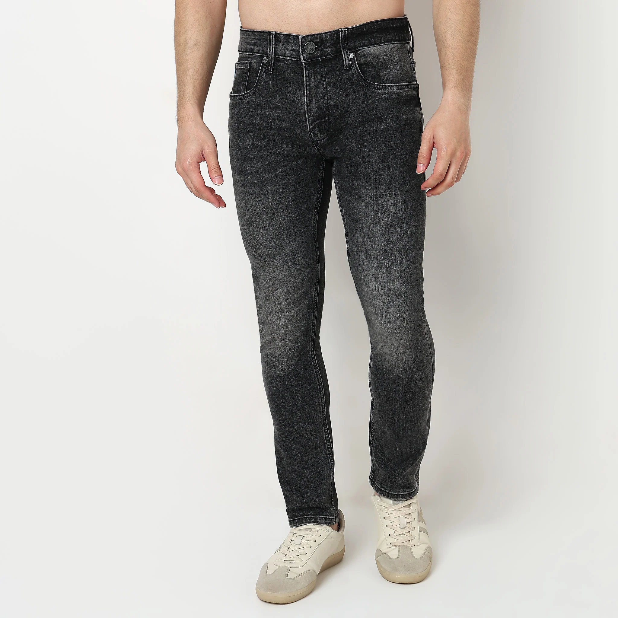 Stone Wash Slim Fit Jeans - Image 2