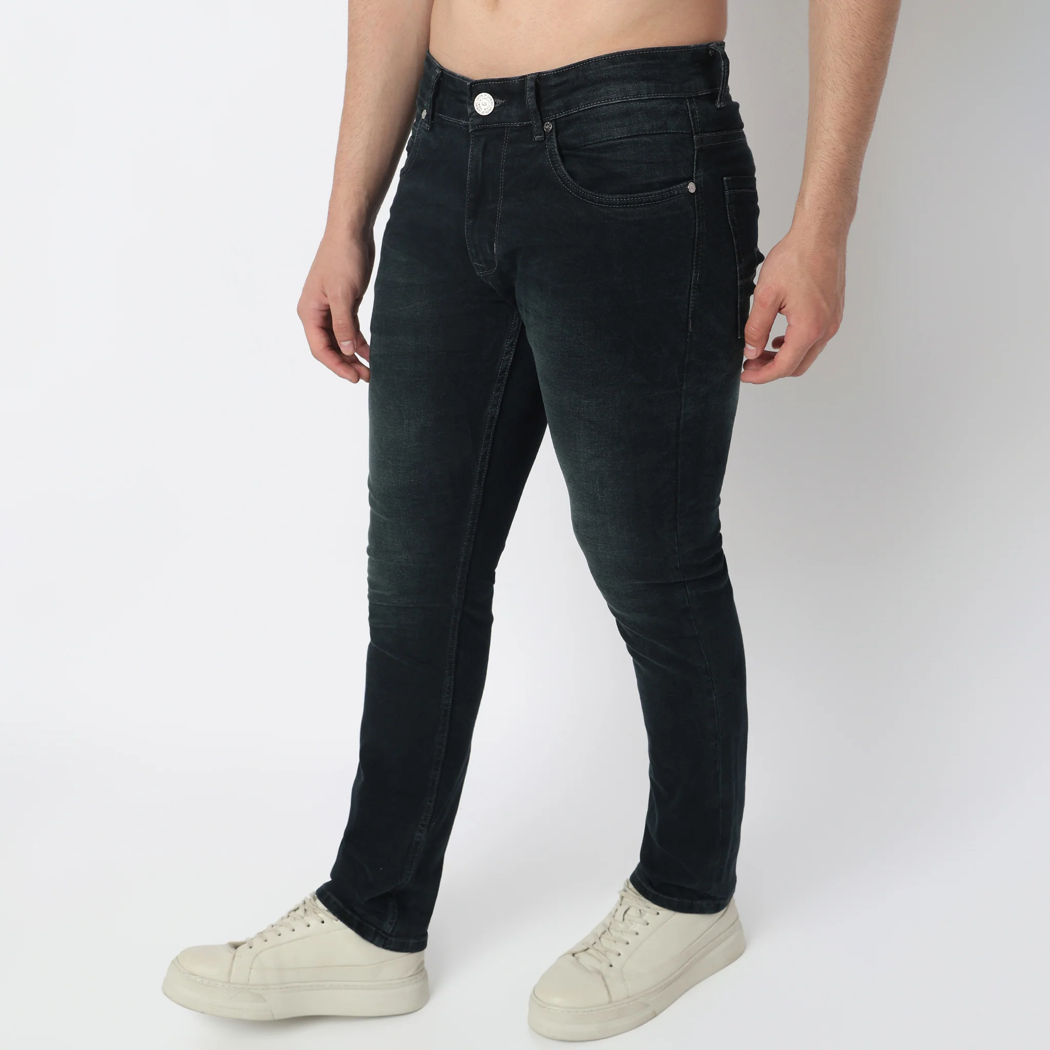 Stone Wash Straight Jeans - Image 5