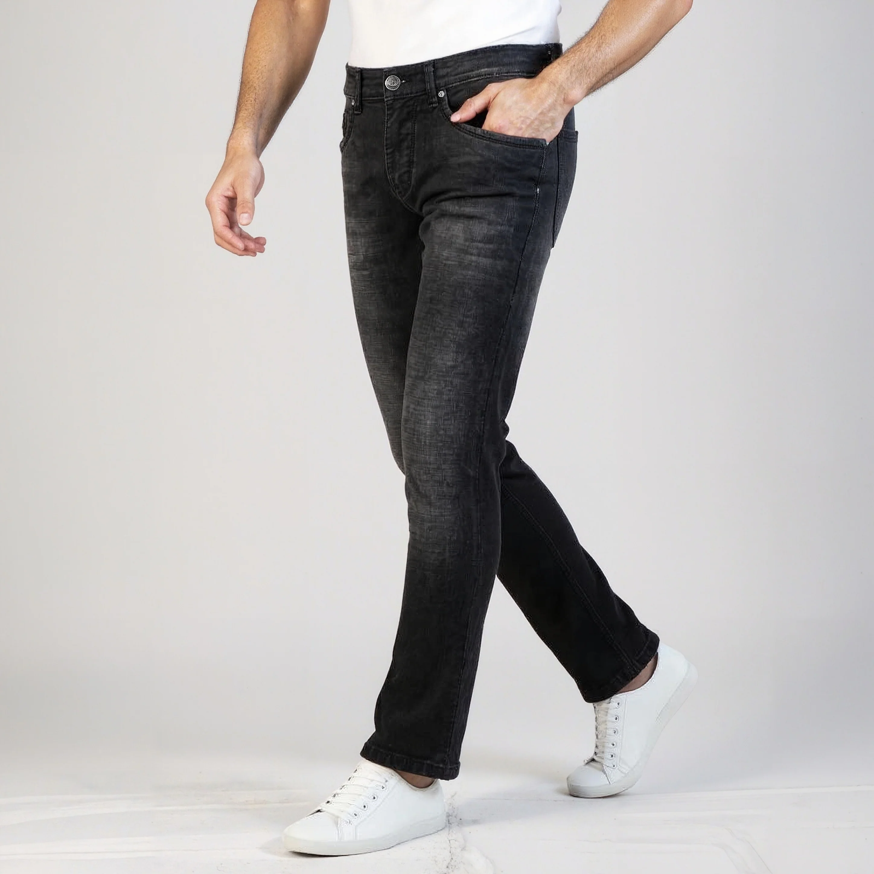 Stone Wash Straigth Fit Jeans - Image 5