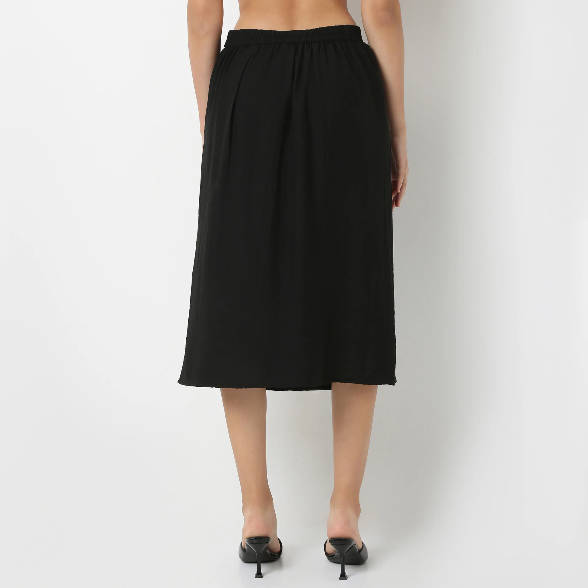 Straigh Fit High Rise Slit Skirt - Image 3