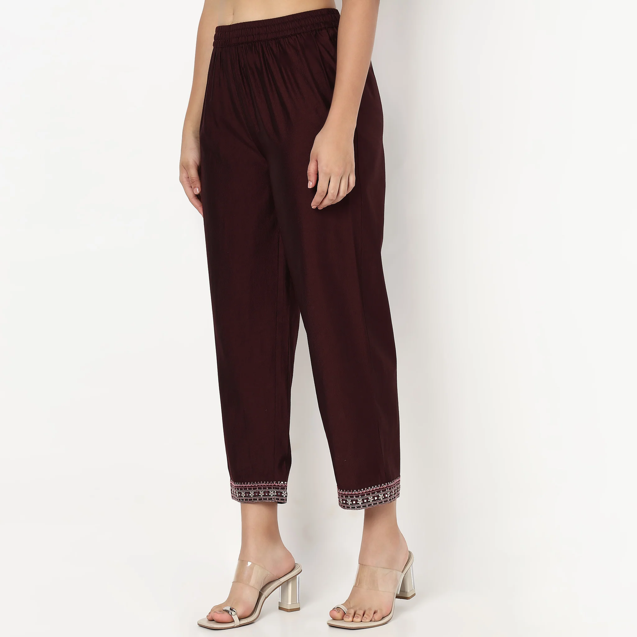Straight Ankle Length Ethnic Pant - Image 5