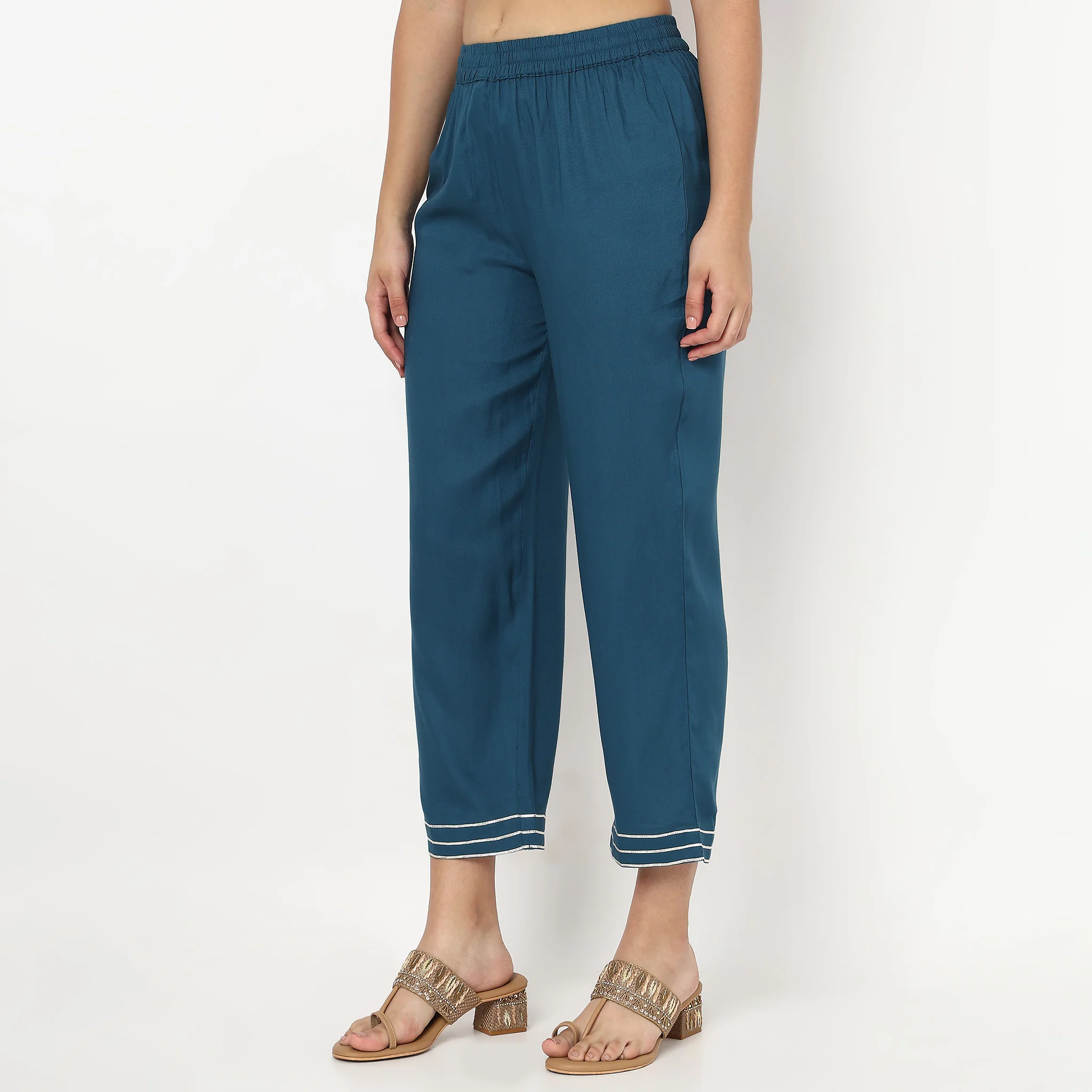 Straight Ankle Length Ethnic Pant - Image 5