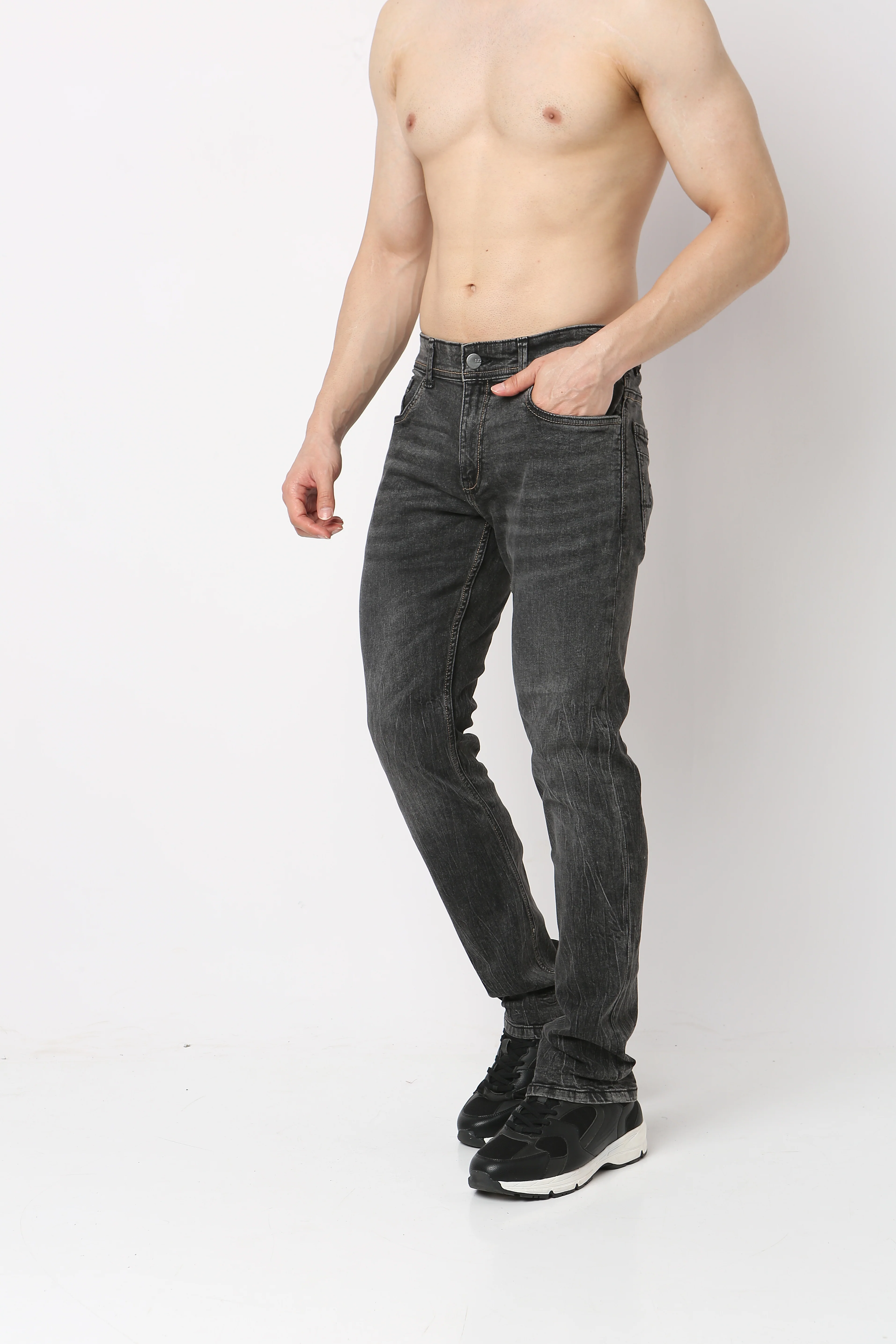 Union of Denim® - Grey Stone Rinsed - 3D Whisker Jeans - Straight Fit - Image 5