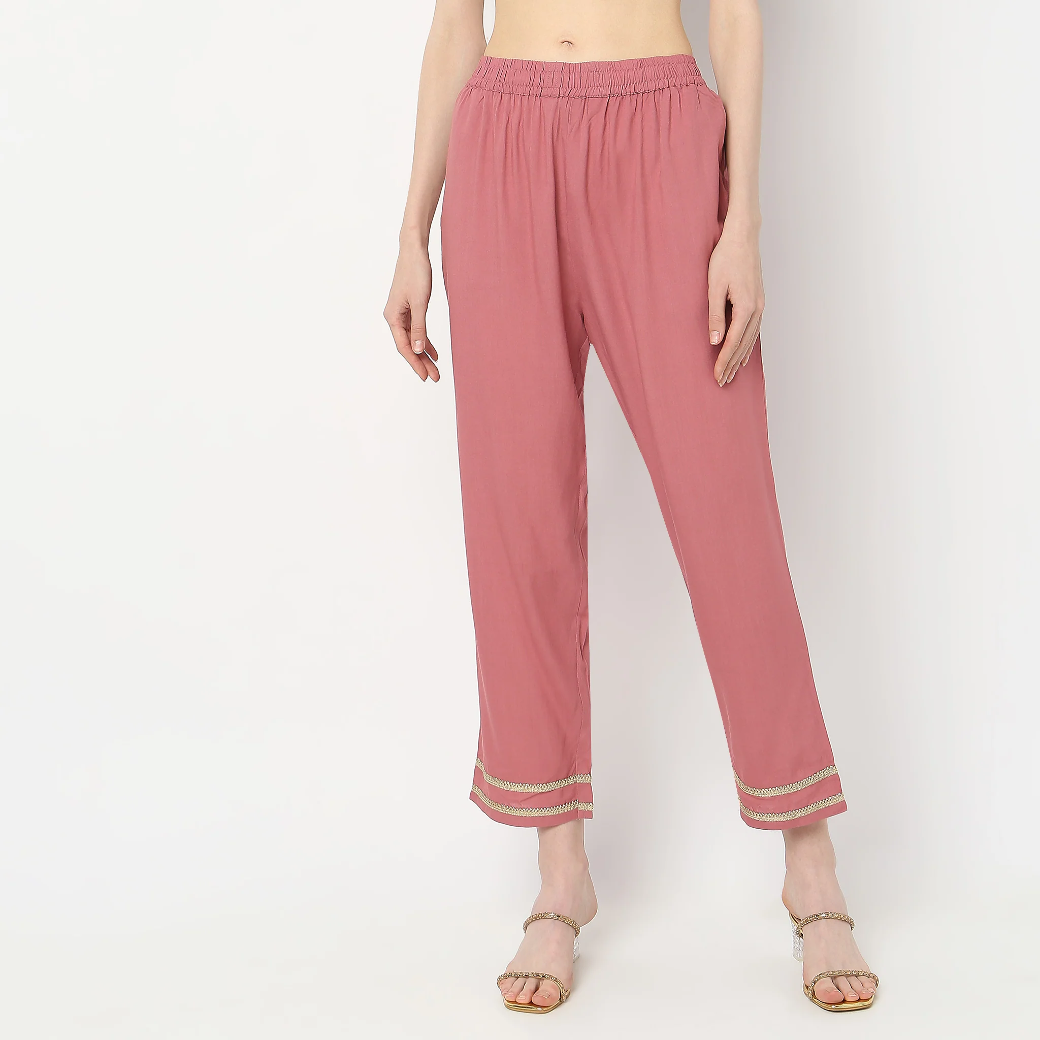 Straight Fit Ankle Length Pants - Image 2
