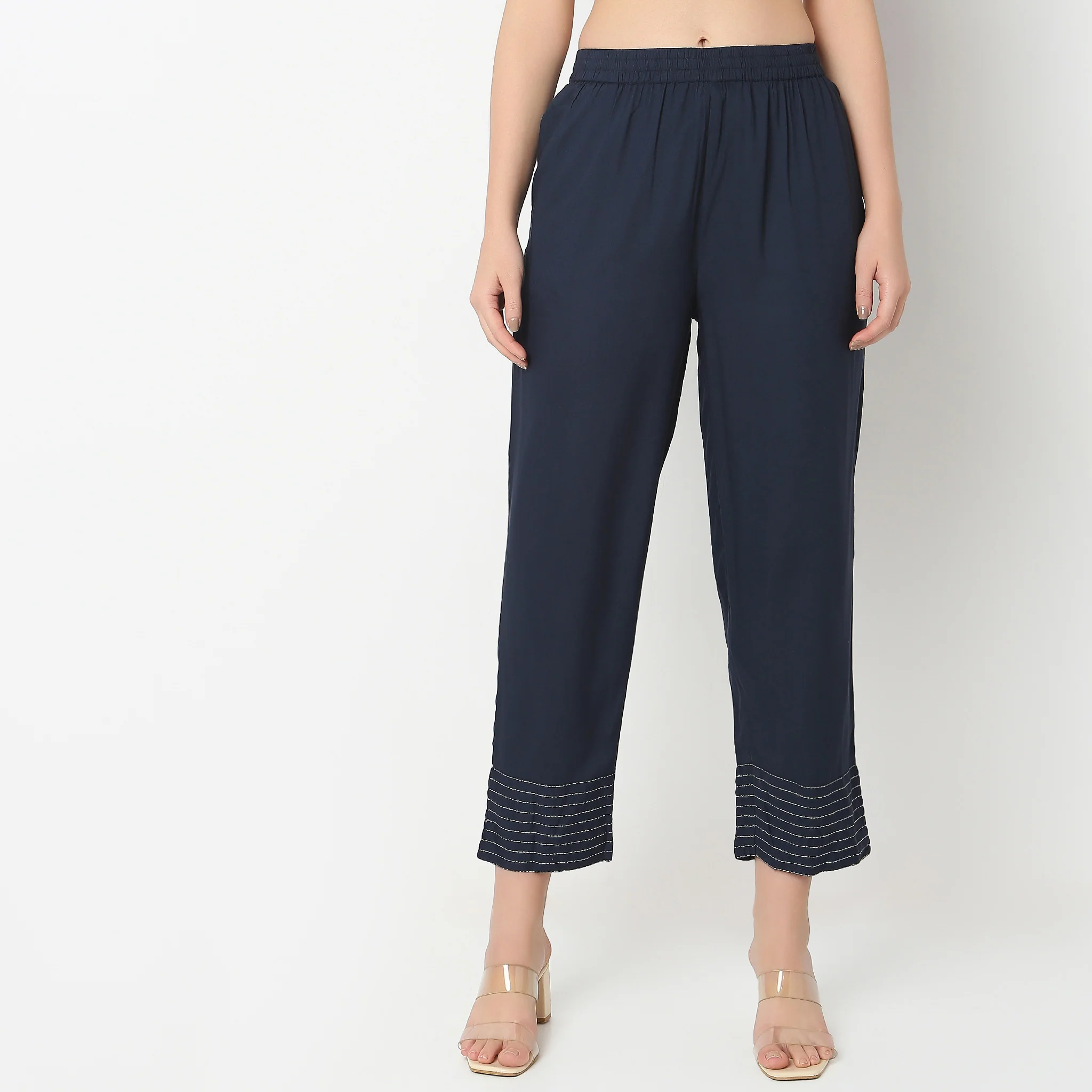 Straight Fit Ankle Length Pants - Image 2