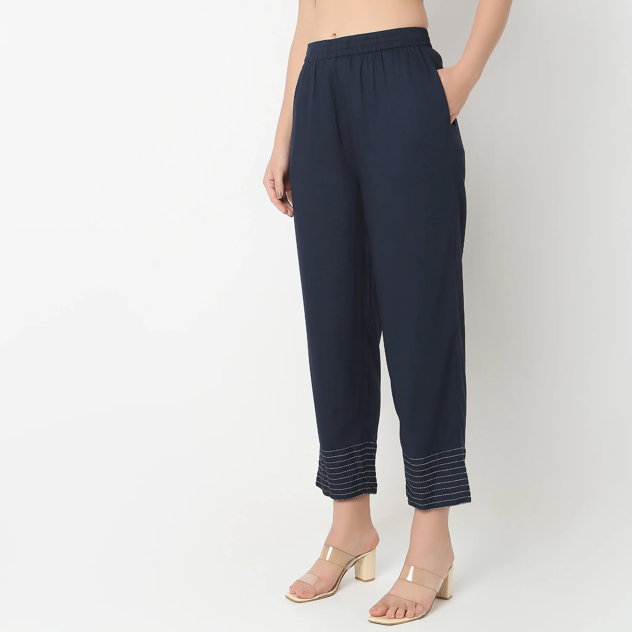Straight Fit Ankle Length Pants - Image 5