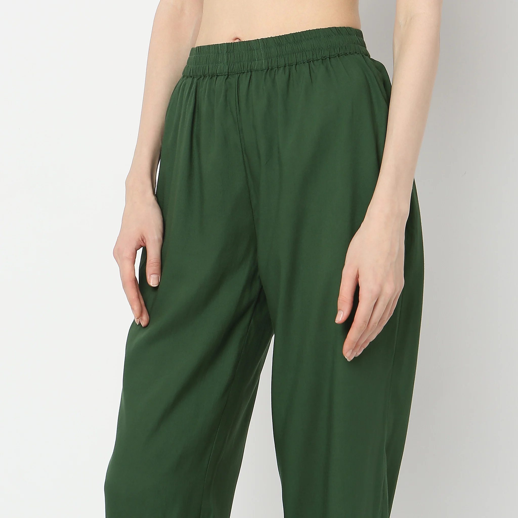 Straight Fit Ankle Length Ethnic Pants - Image 4