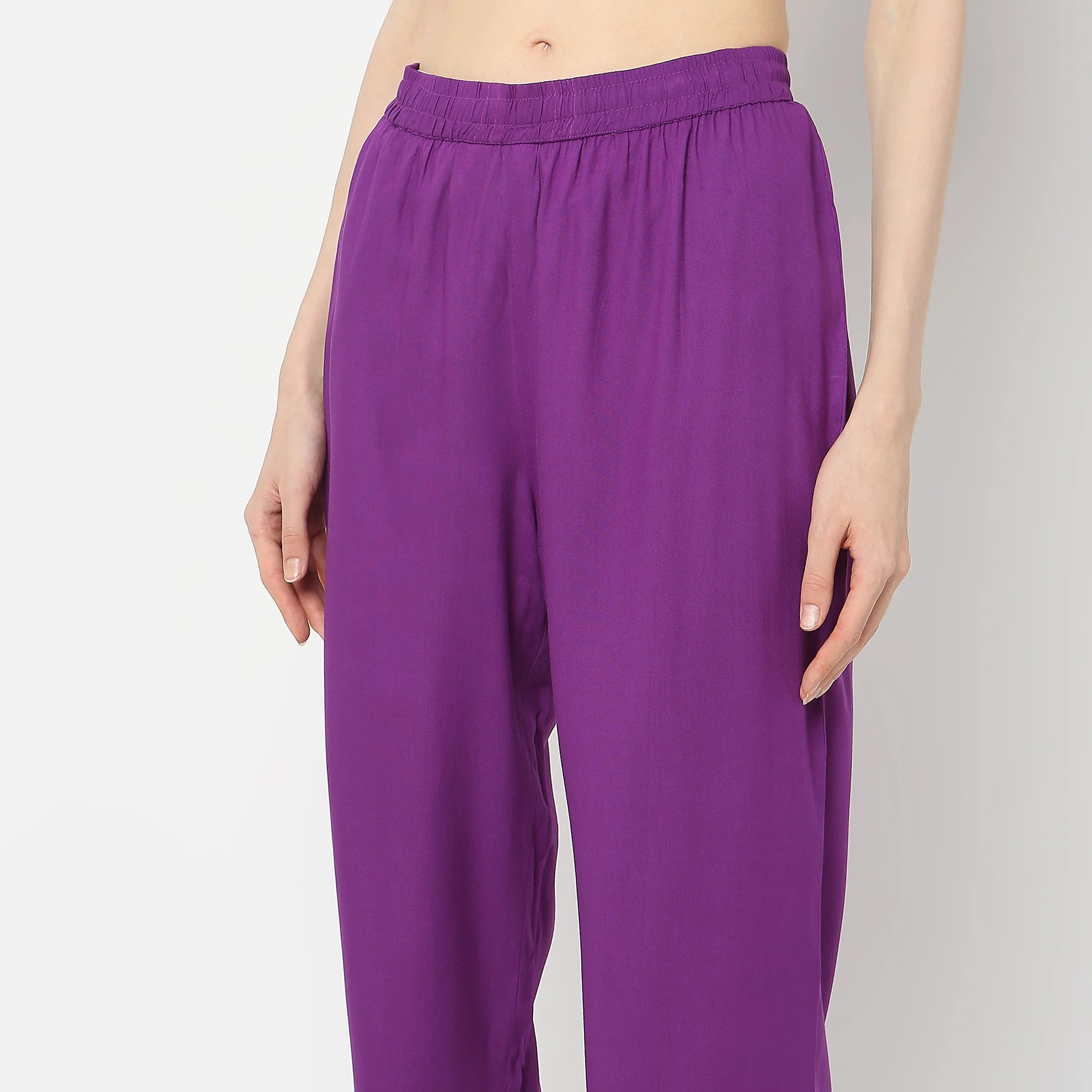 Straight Fit Ankle Length Ethnic Pants - Image 4