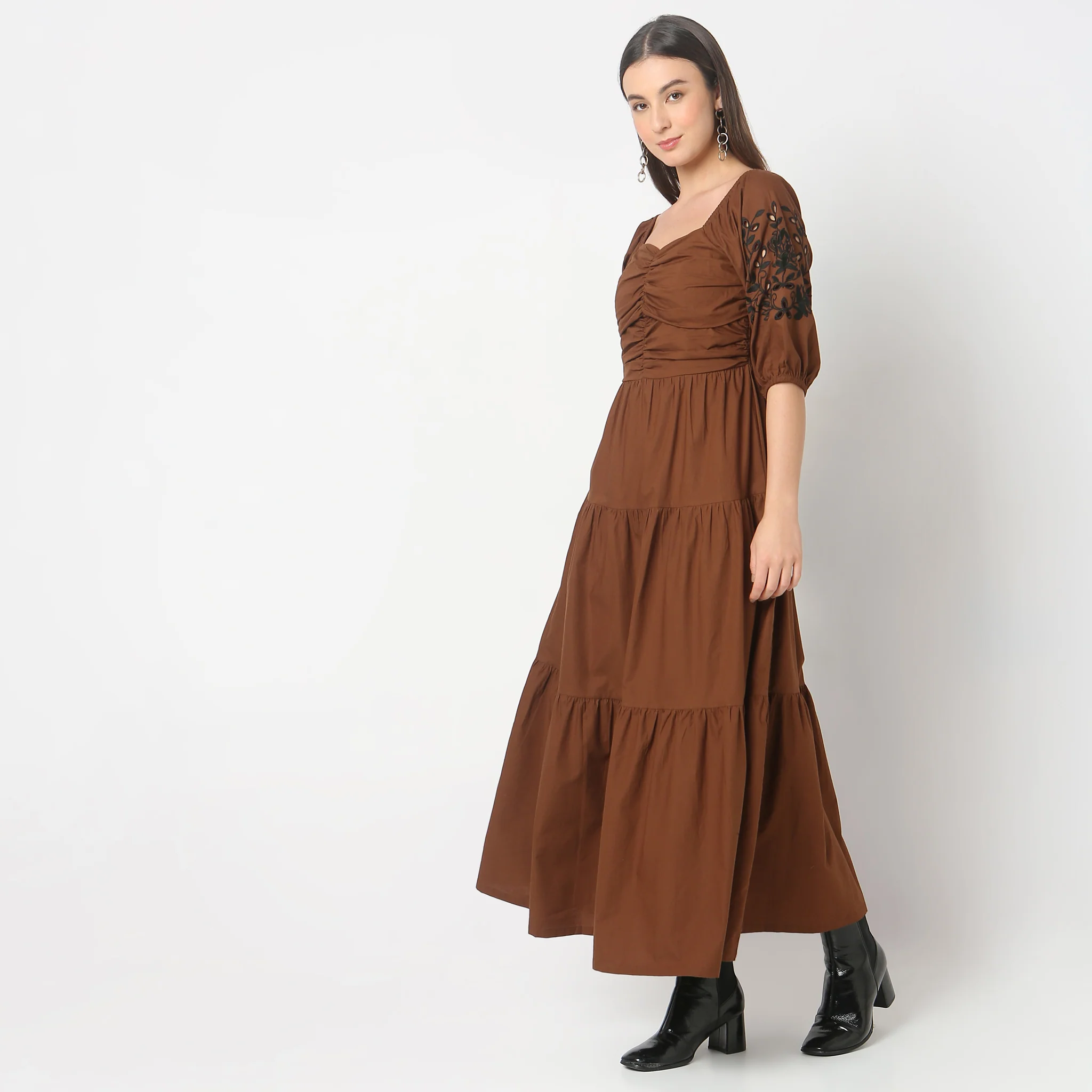 Straight Fit Embroidered Dress - Image 5