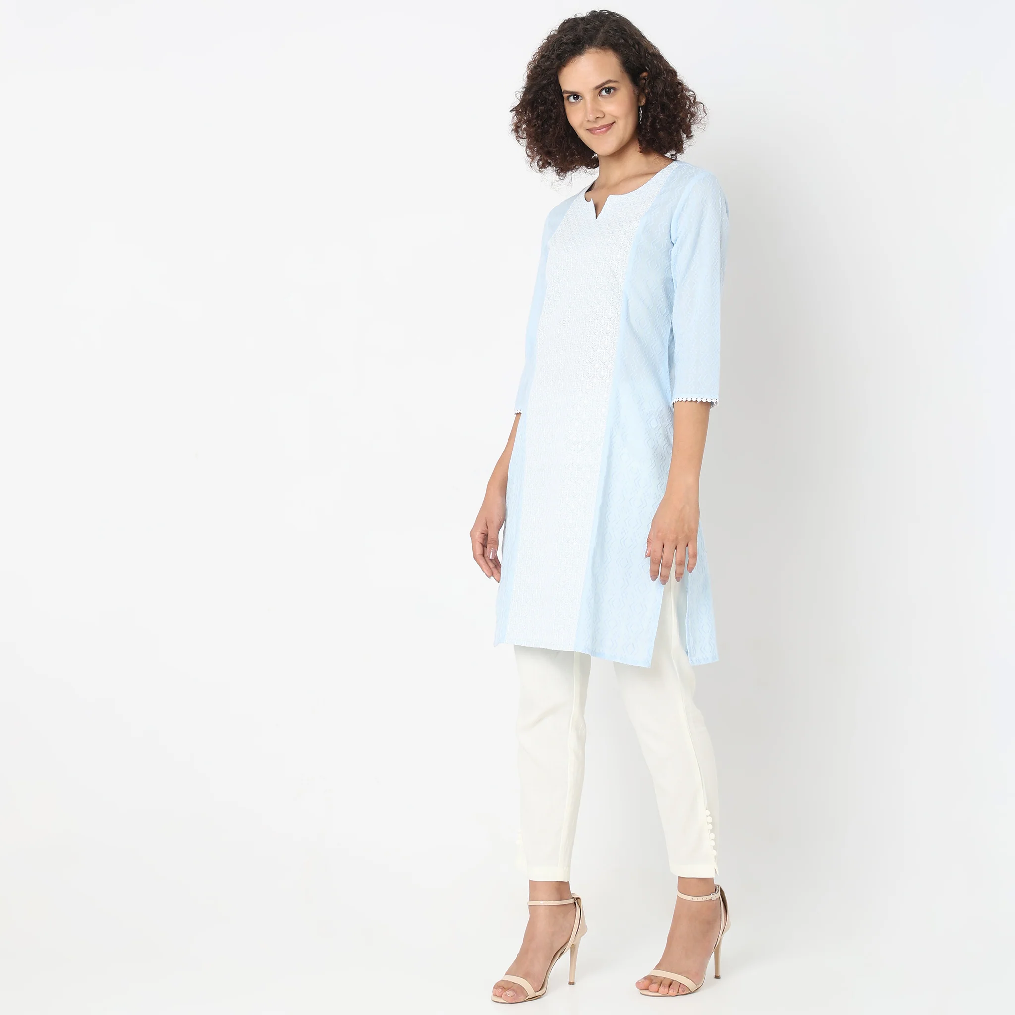Straight Fit Embroidered Kurta - Image 15