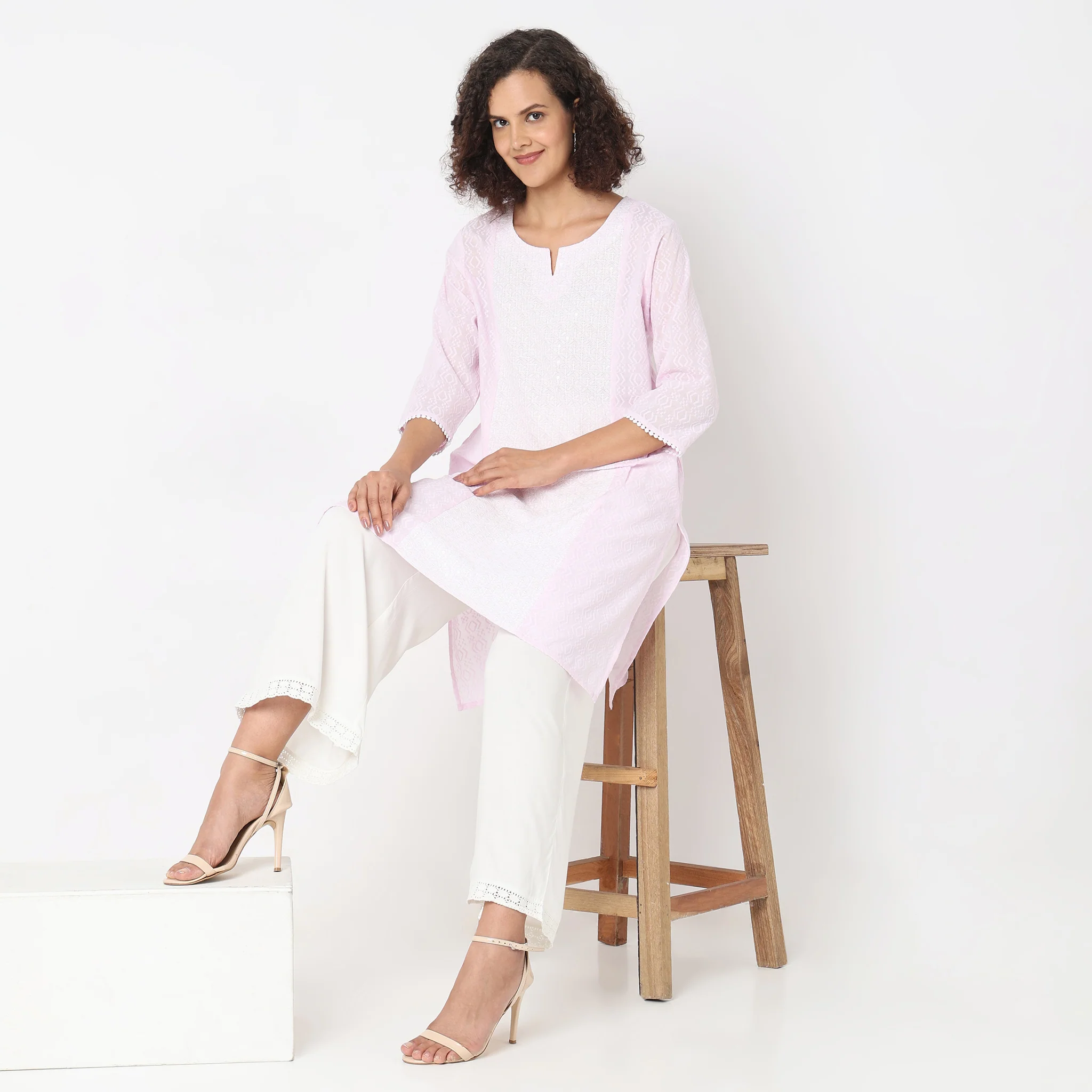 Straight Fit Embroidered Kurta - Image 6