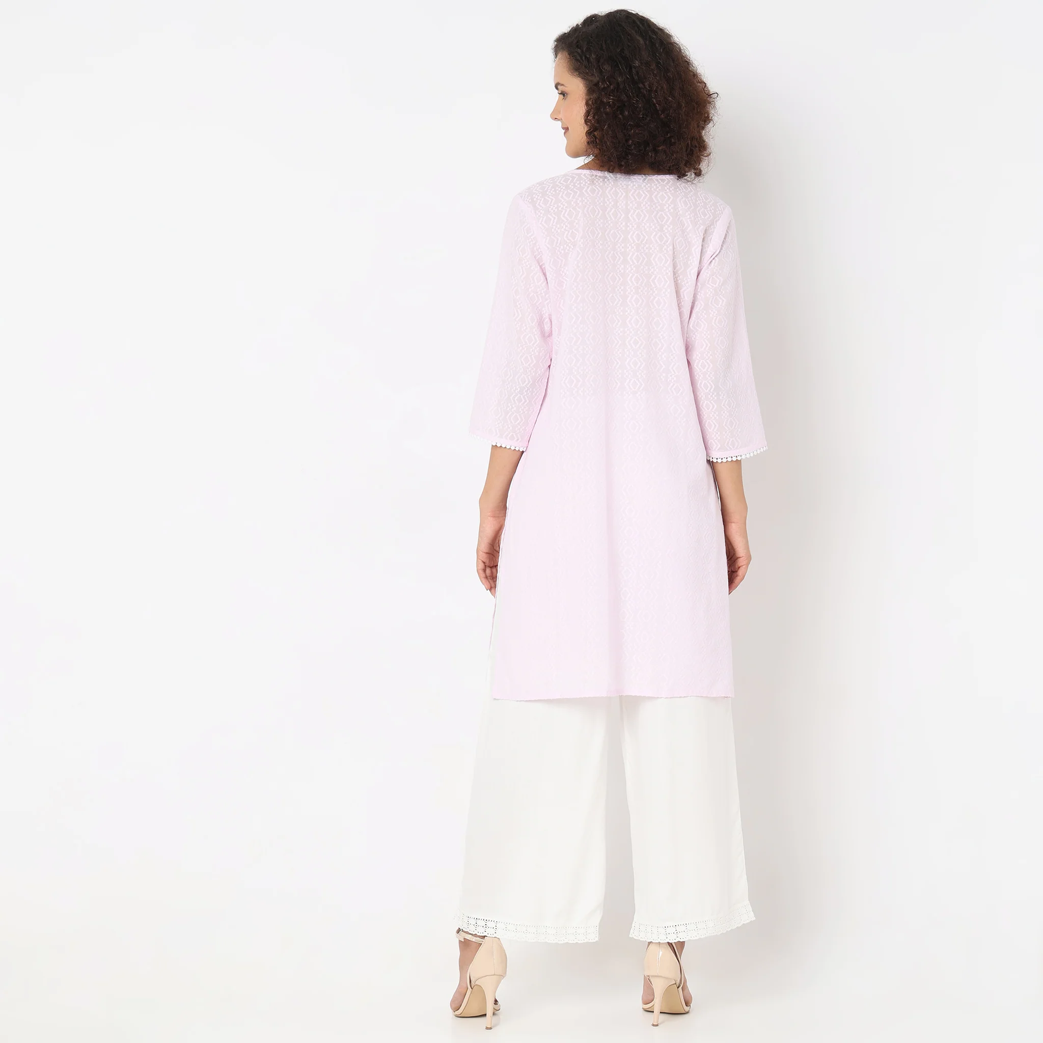 Straight Fit Embroidered Kurta - Image 8