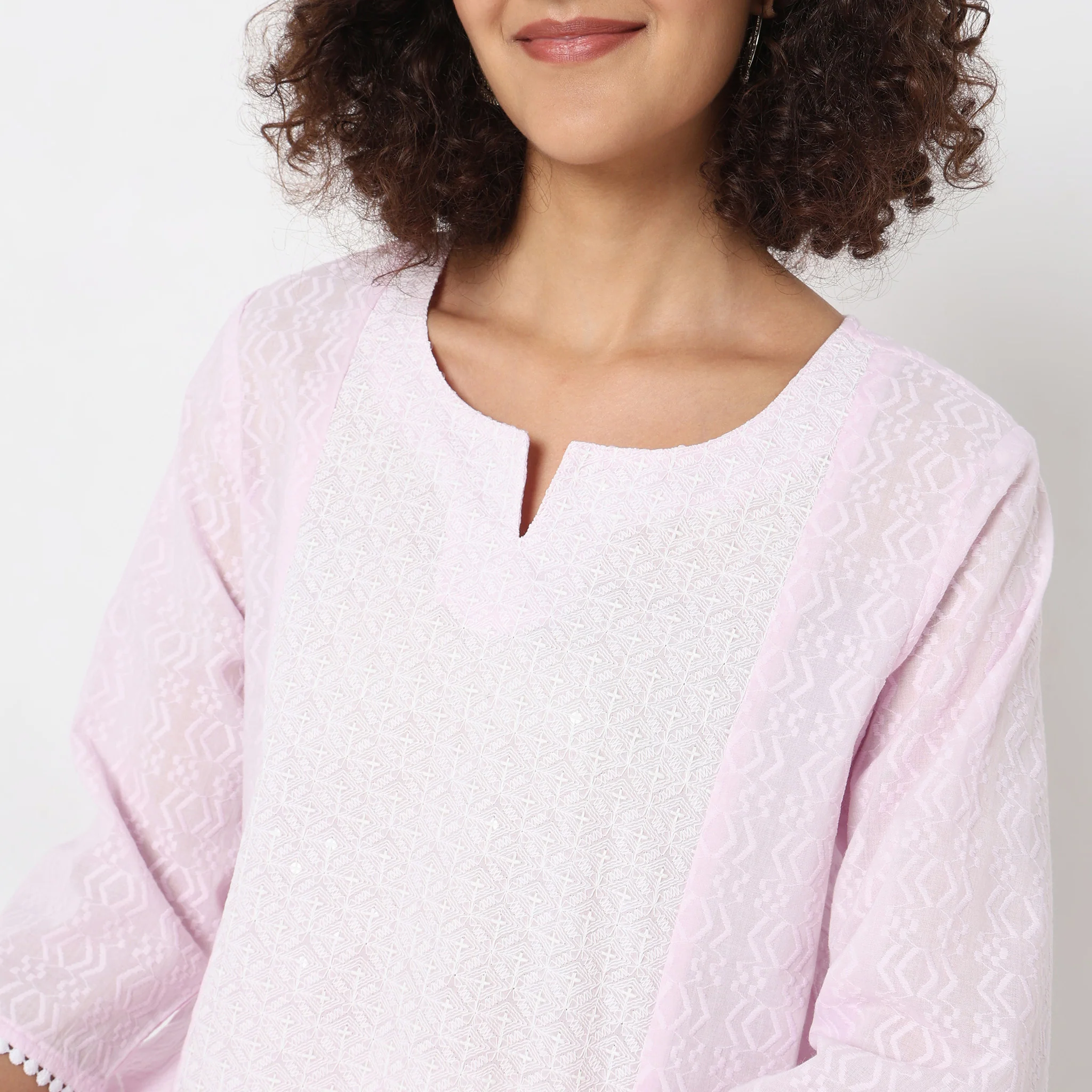Straight Fit Embroidered Kurta - Image 9