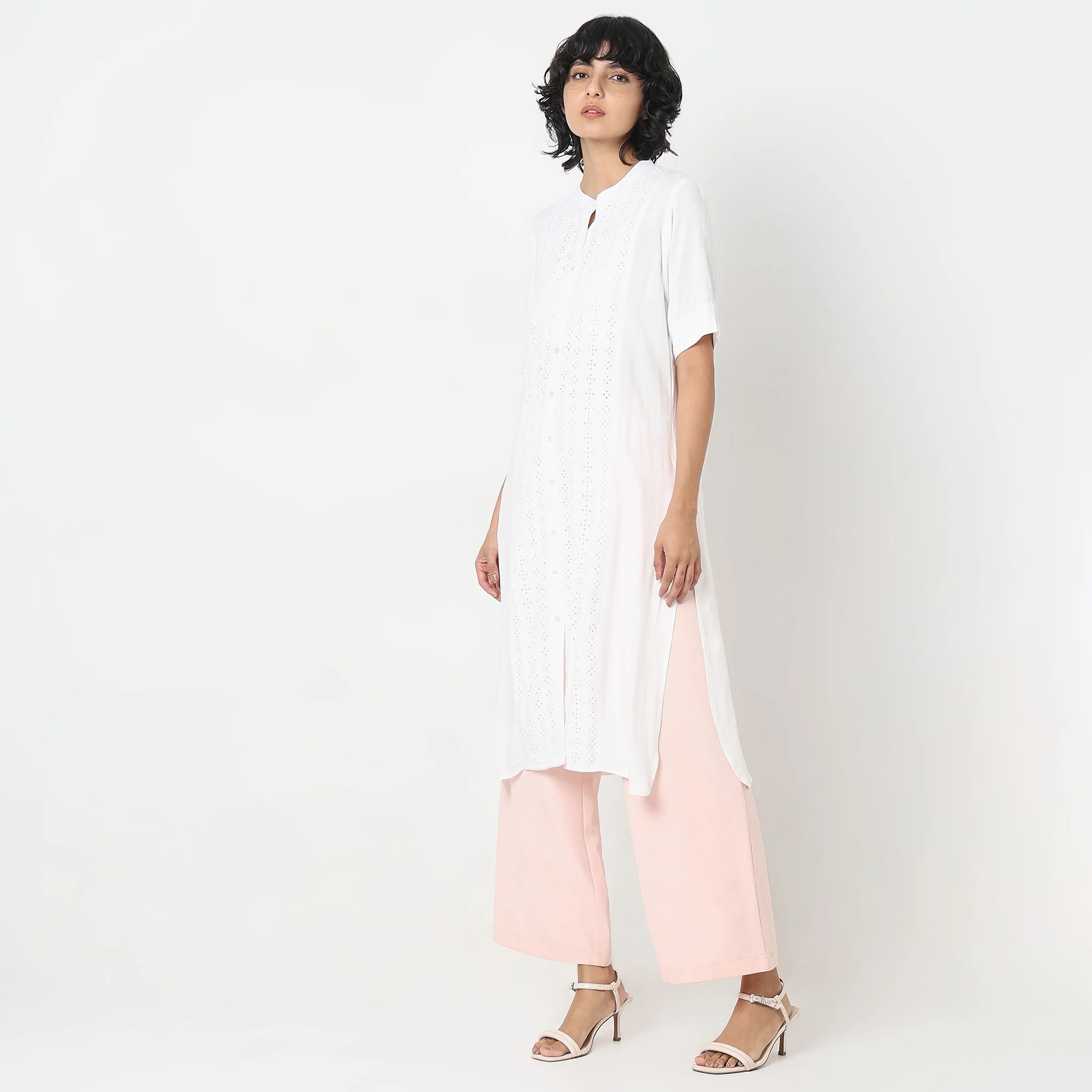 Straight Fit Embroidered Kurta - Image 5