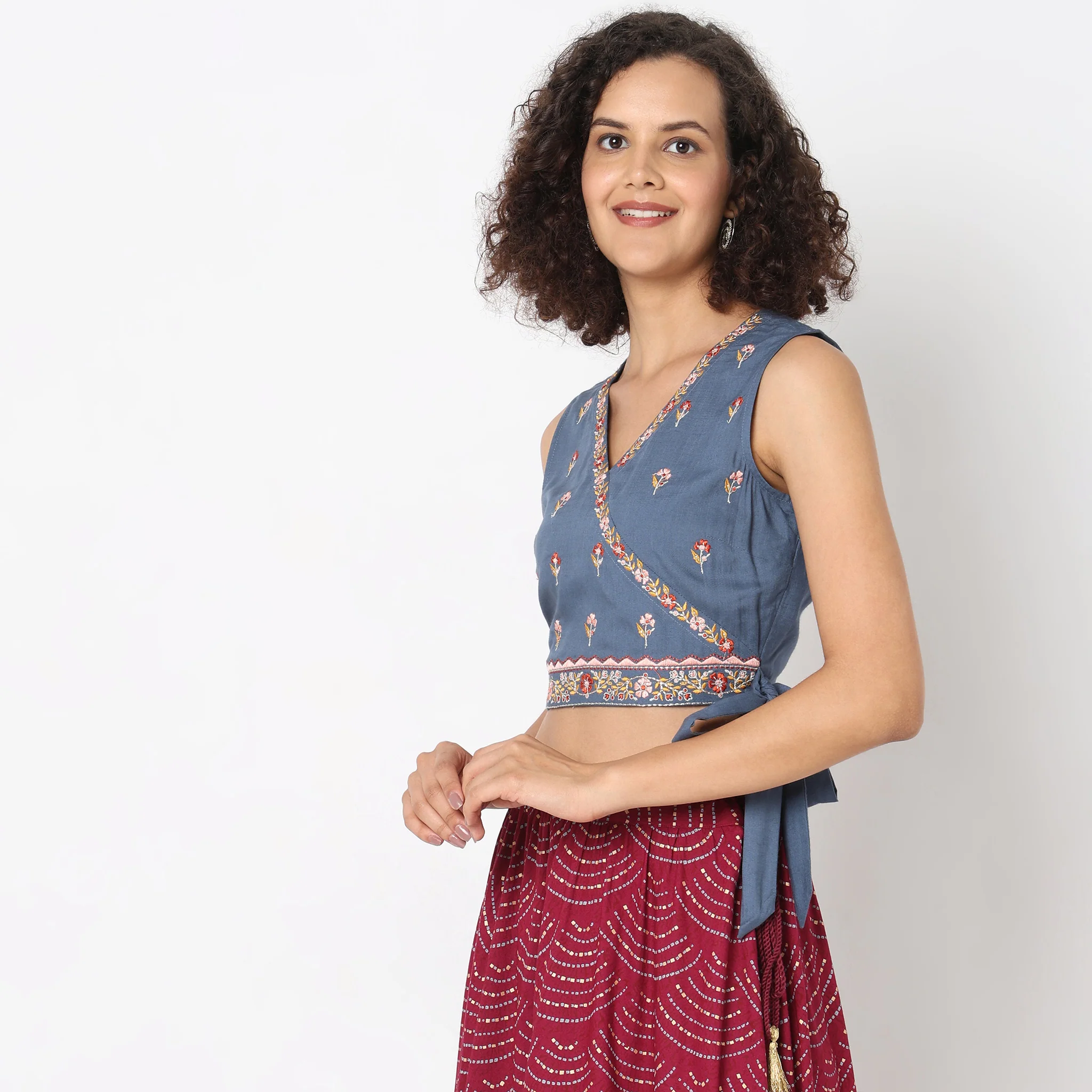 Straight Fit Embroidered Top - Image 4