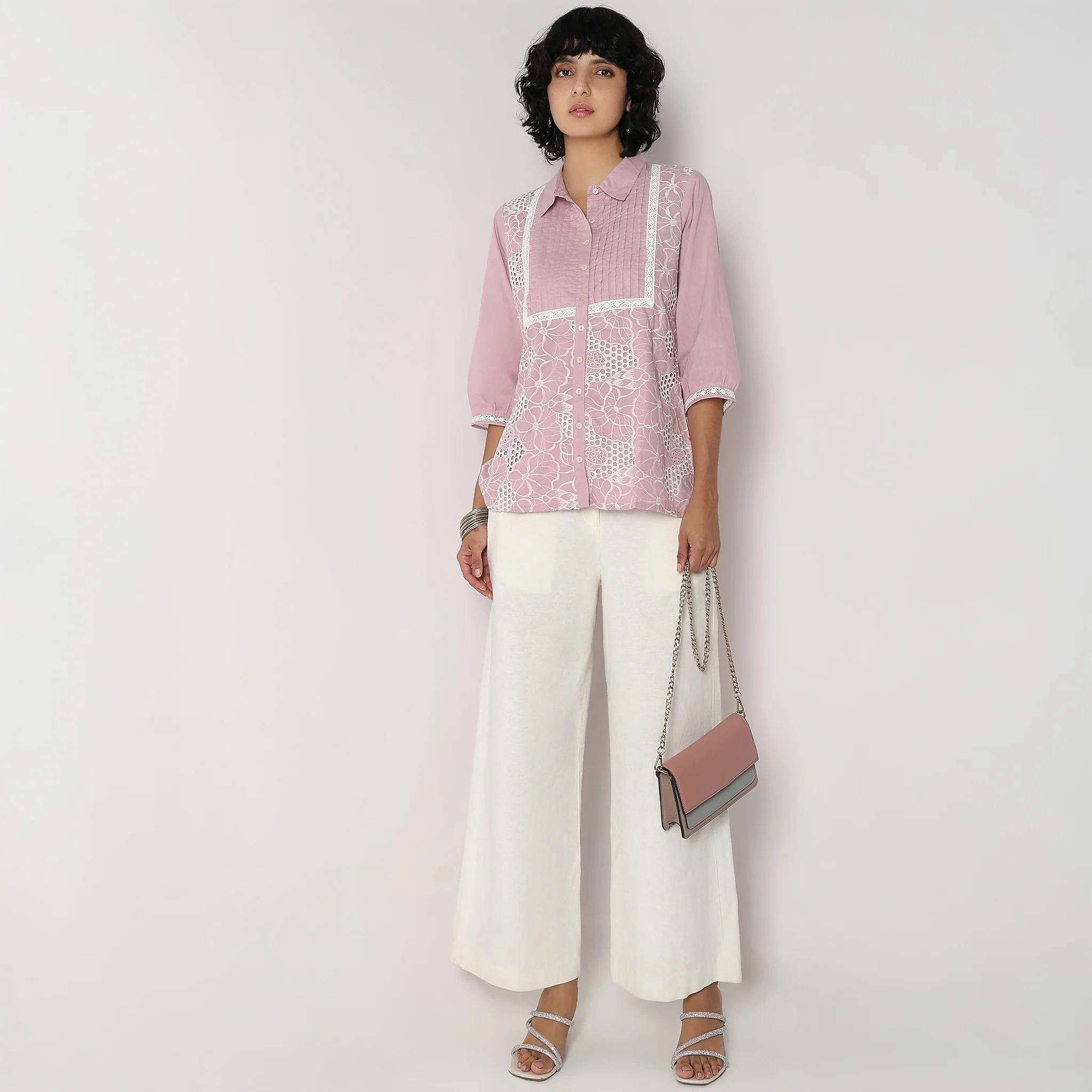 Straight Fit Embroidered Top - Image 2