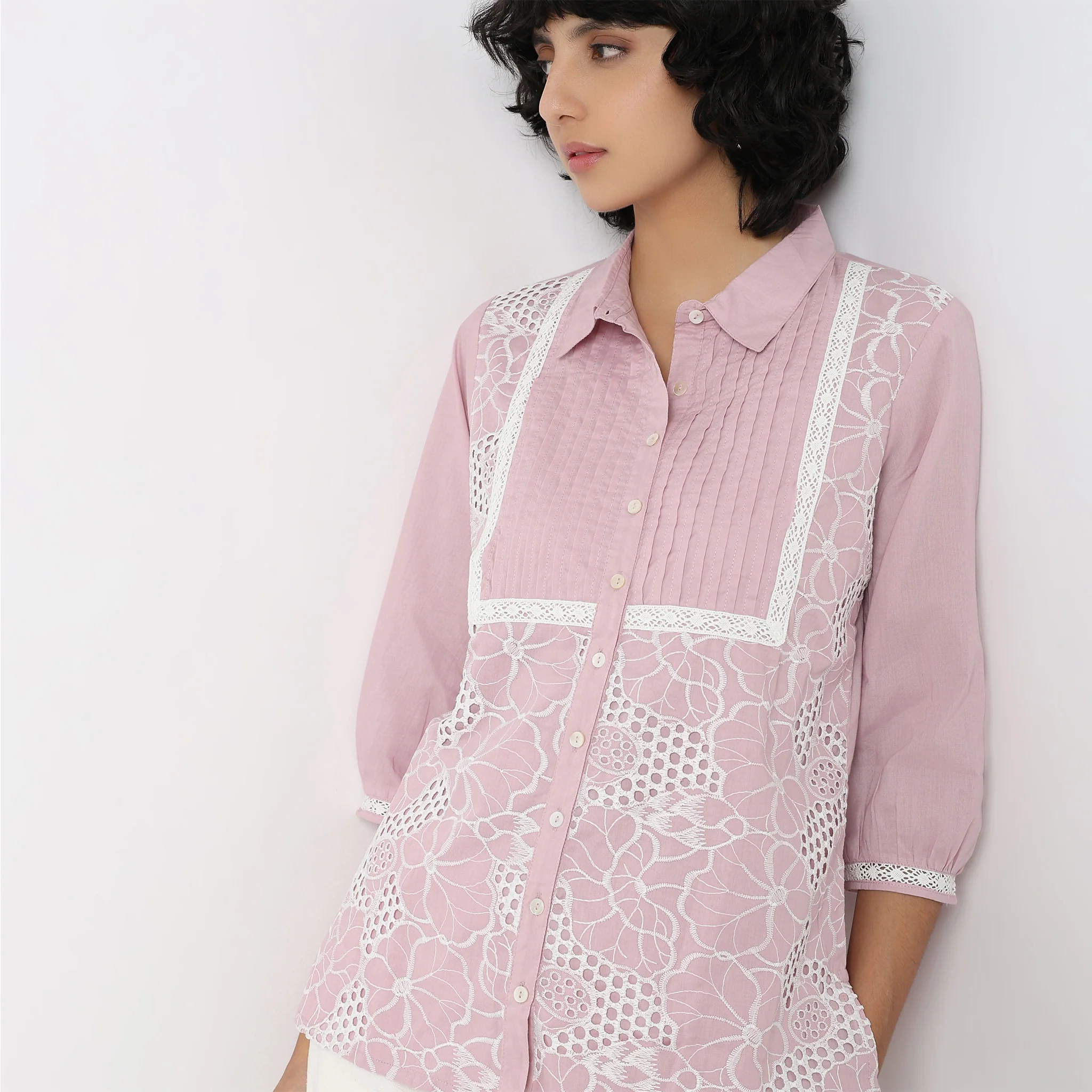 Straight Fit Embroidered Top - Image 4