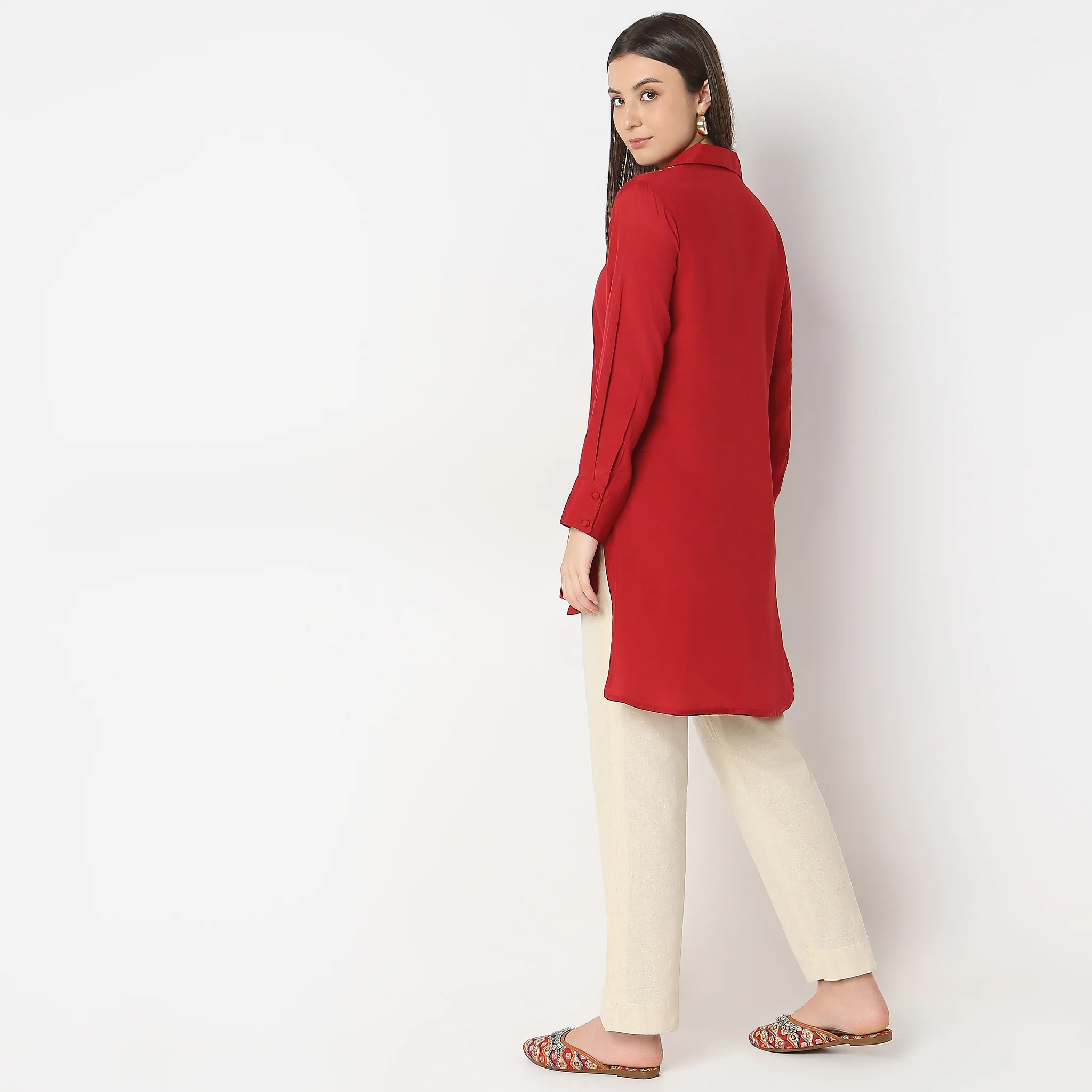 Straight Fit Embroidered Tunic - Image 3
