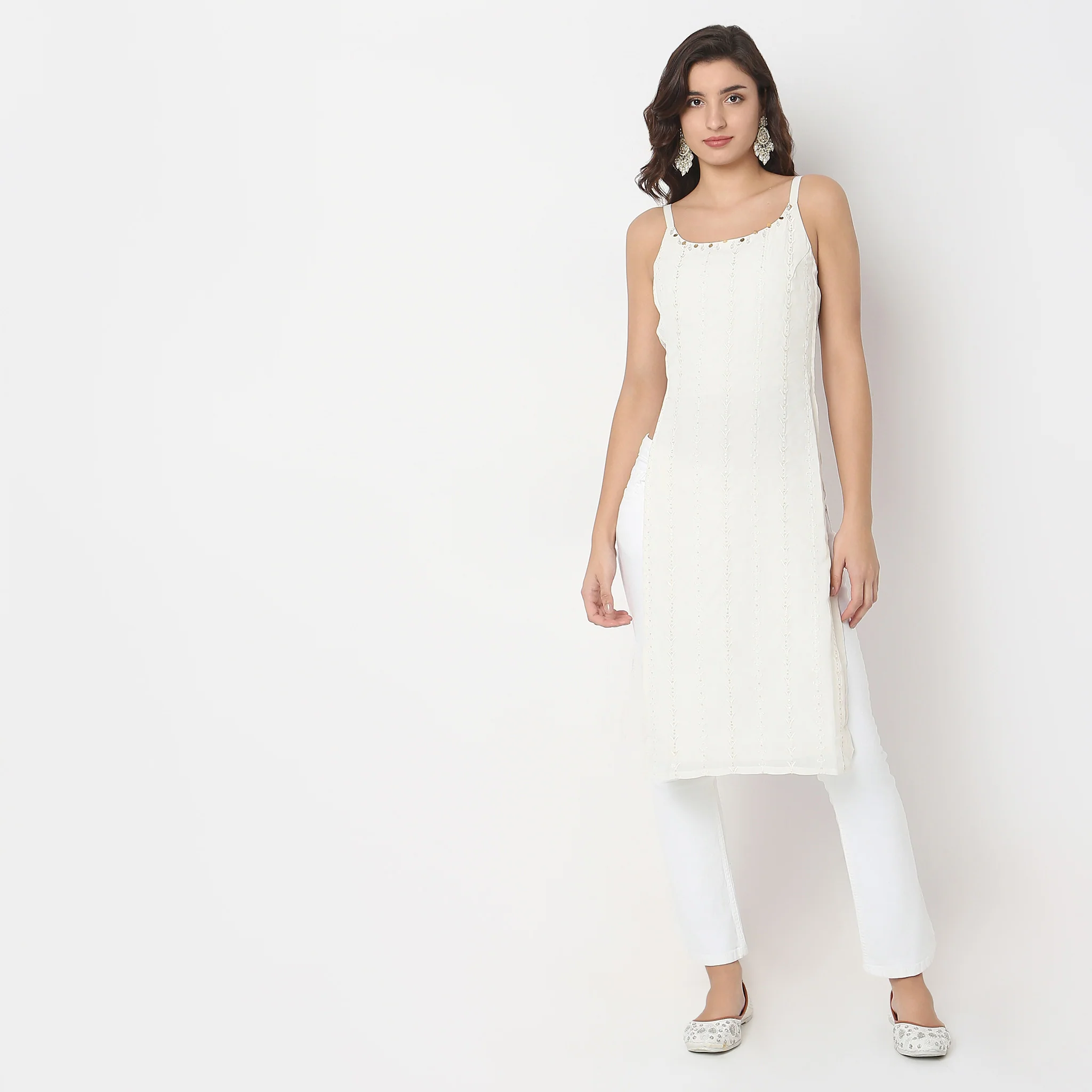 Straight Fit Embroidered Tunic - Image 2