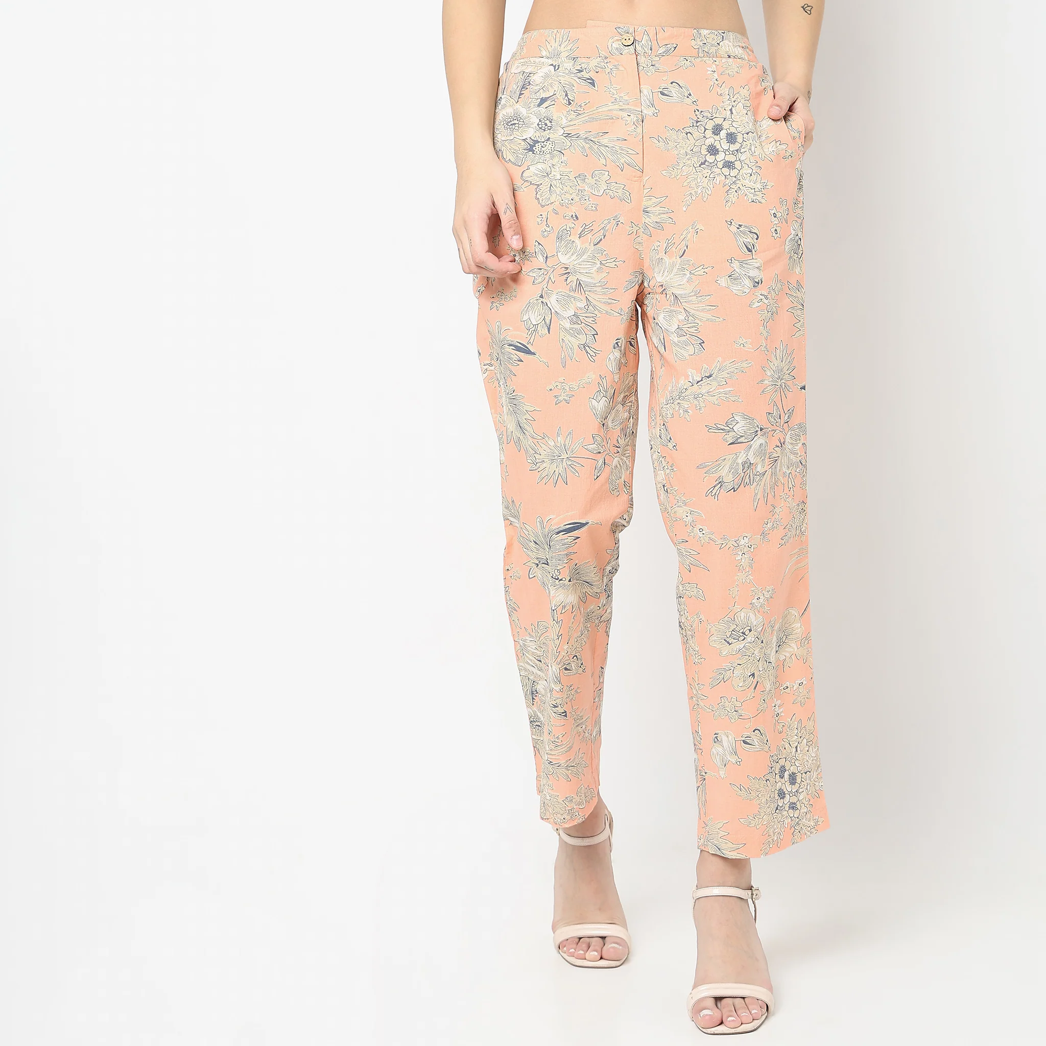 Straight Fit Floral Top With Palazzo Co-Ords - Image 6