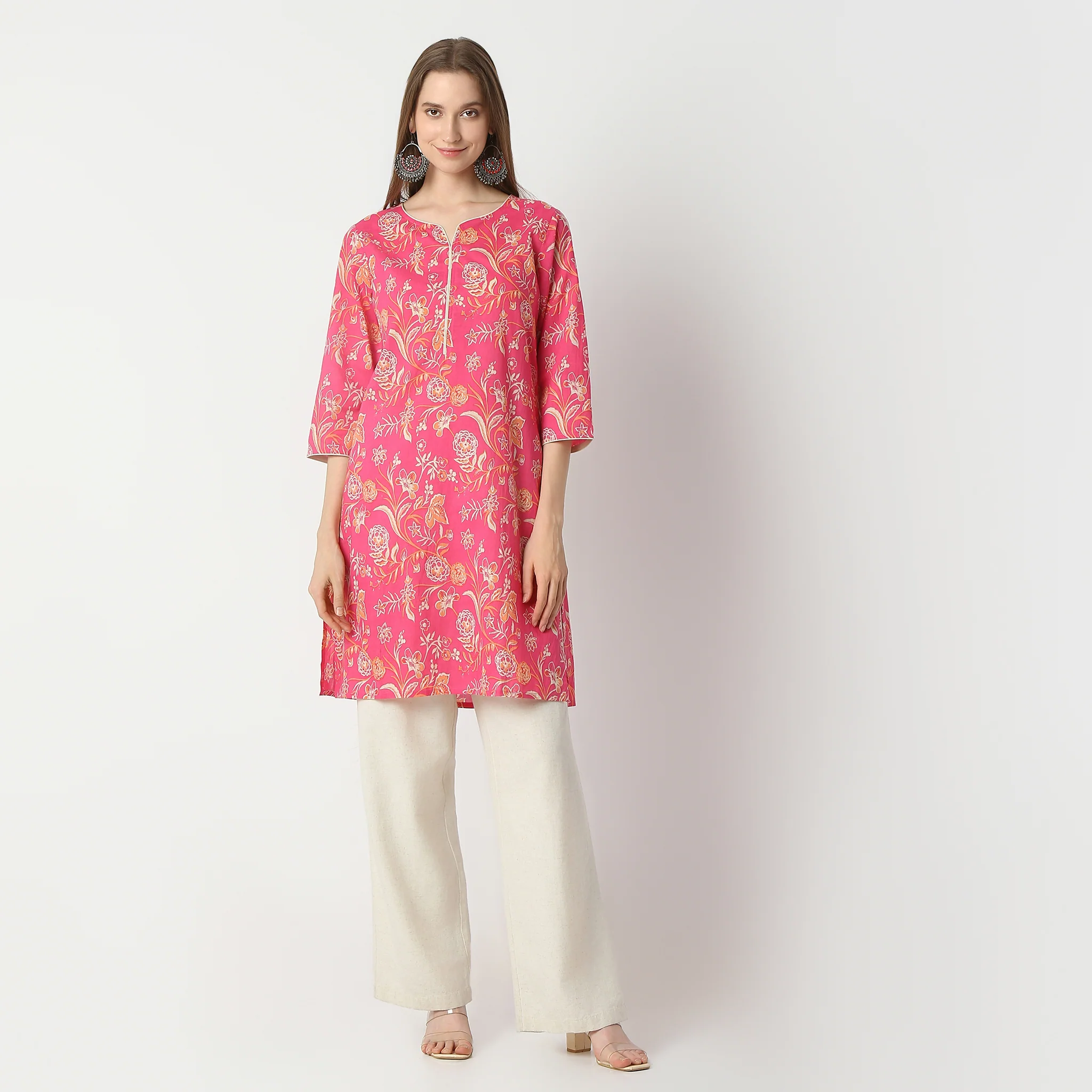 Floral Straight Kurta - Image 2