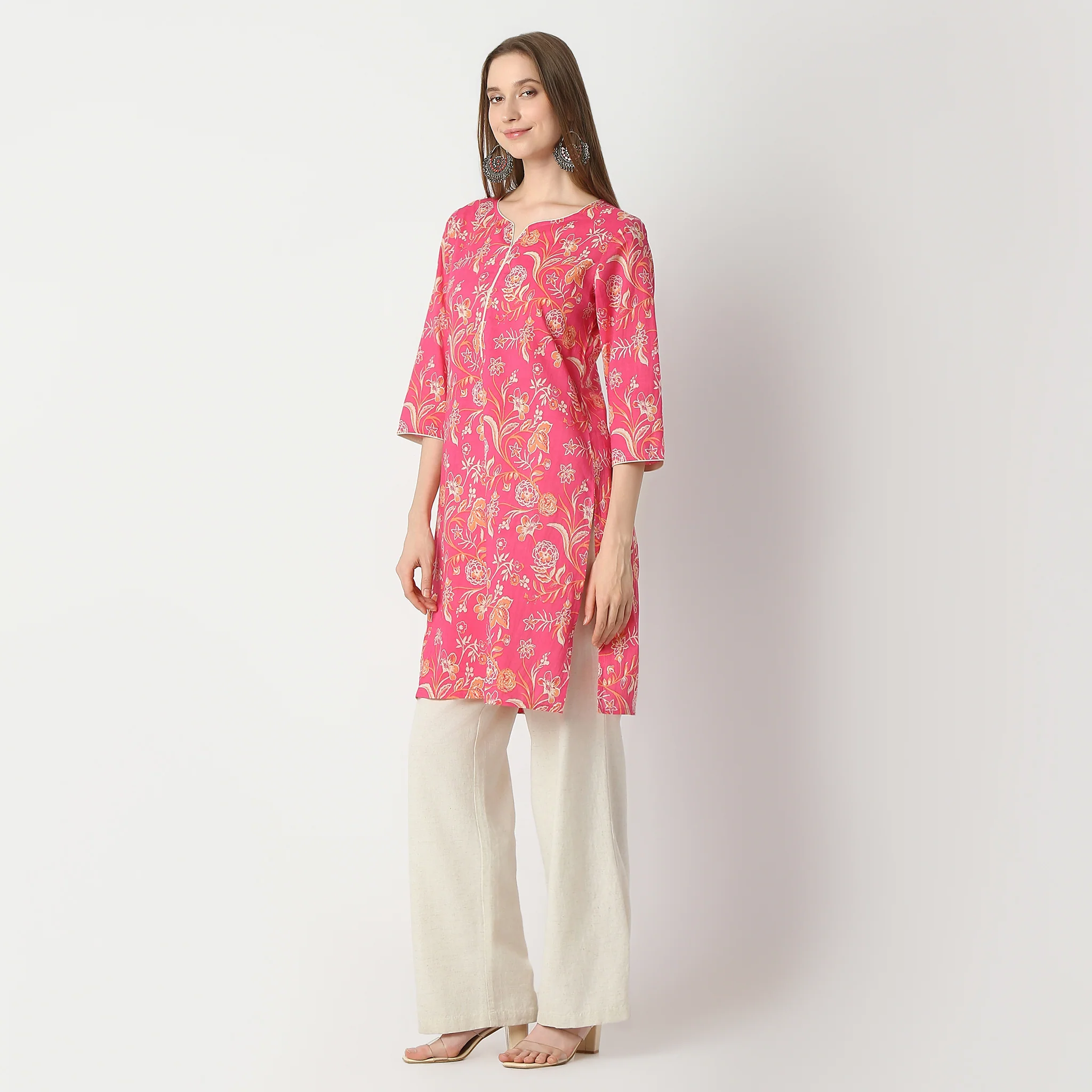 Floral Straight Kurta - Image 5