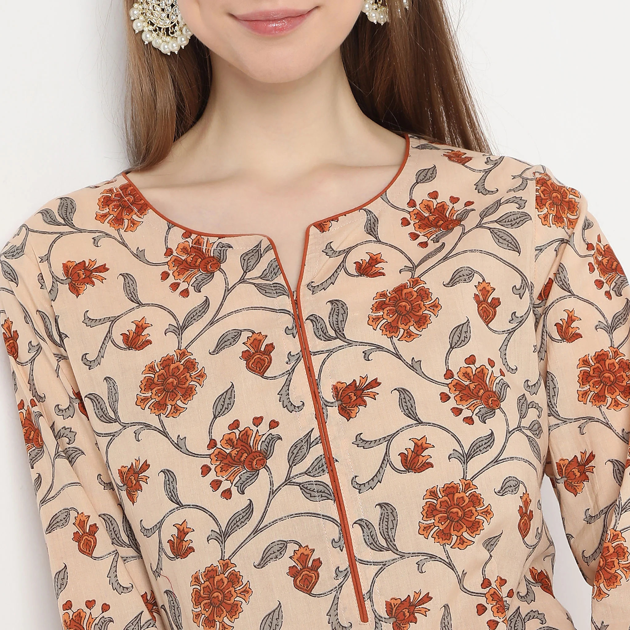 Floral Straight Kurta - Image 4