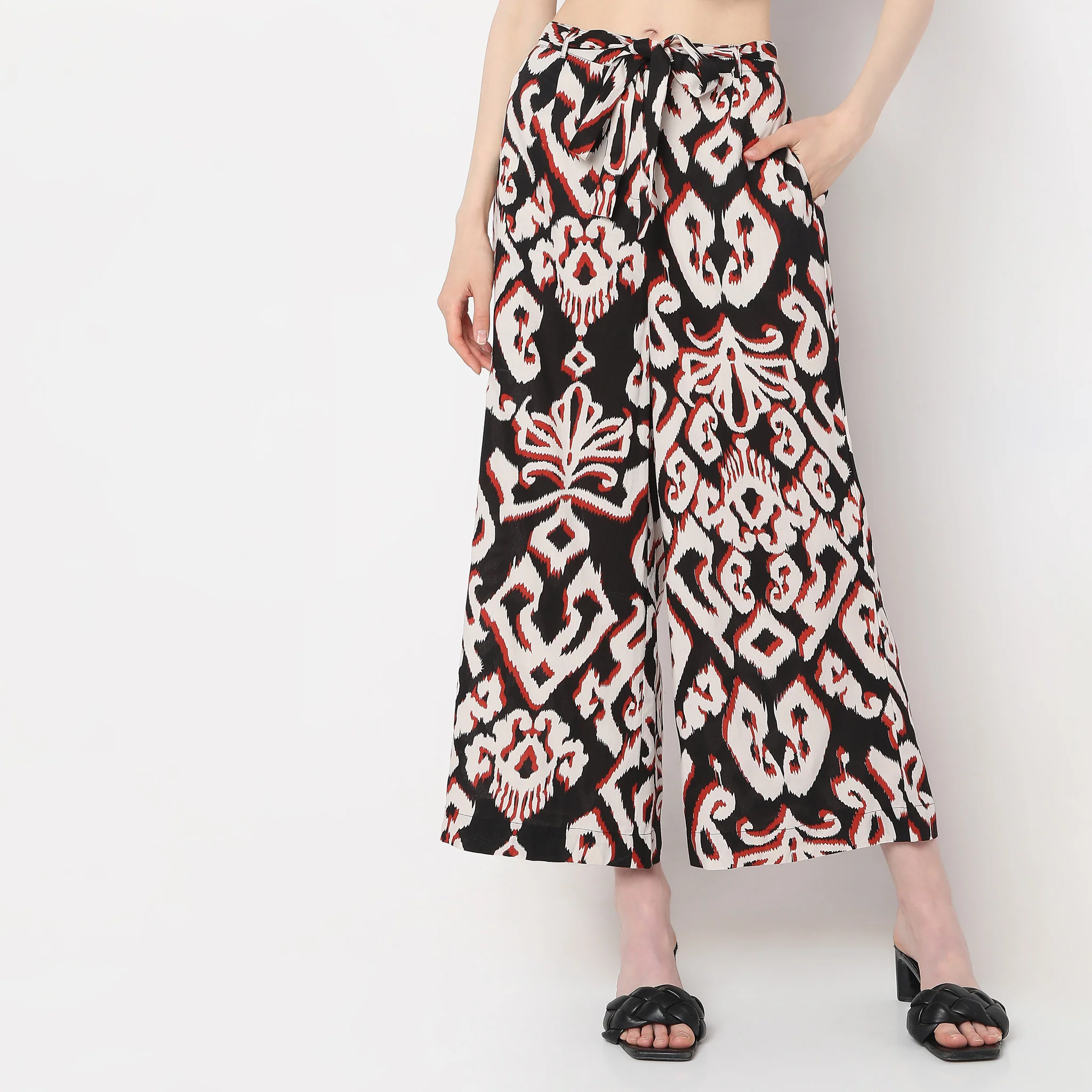 Straight Fit High Rise Culottes - Image 2