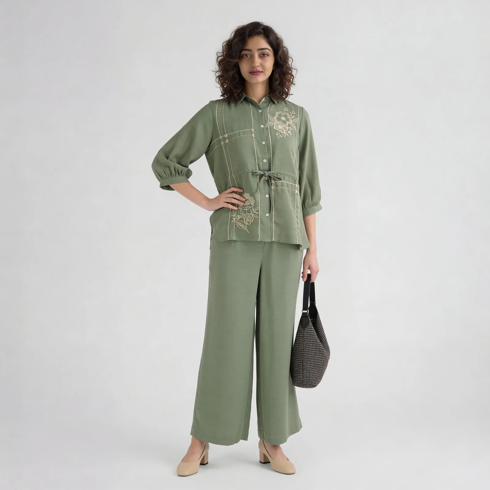 Straight Fit High Rise Pants