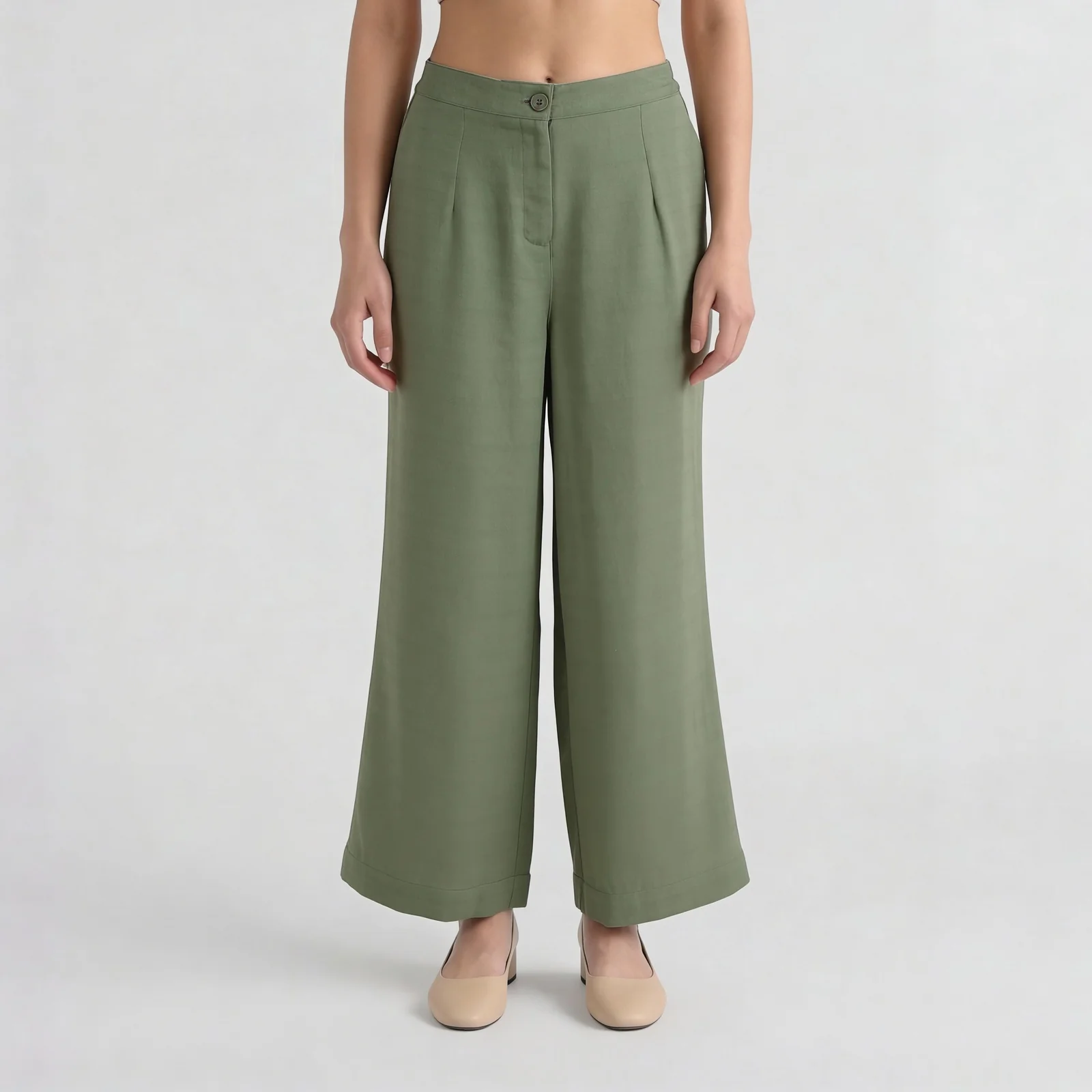 Straight Fit High Rise Pants - Image 2