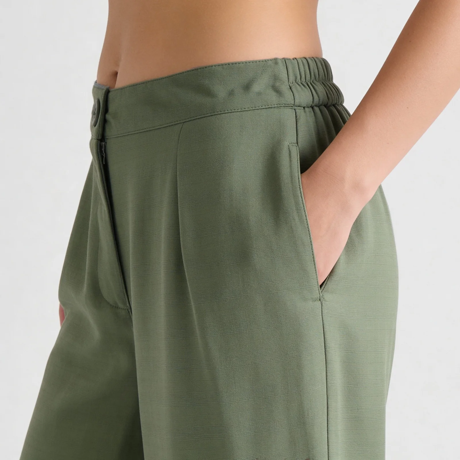 Straight Fit High Rise Pants - Image 4
