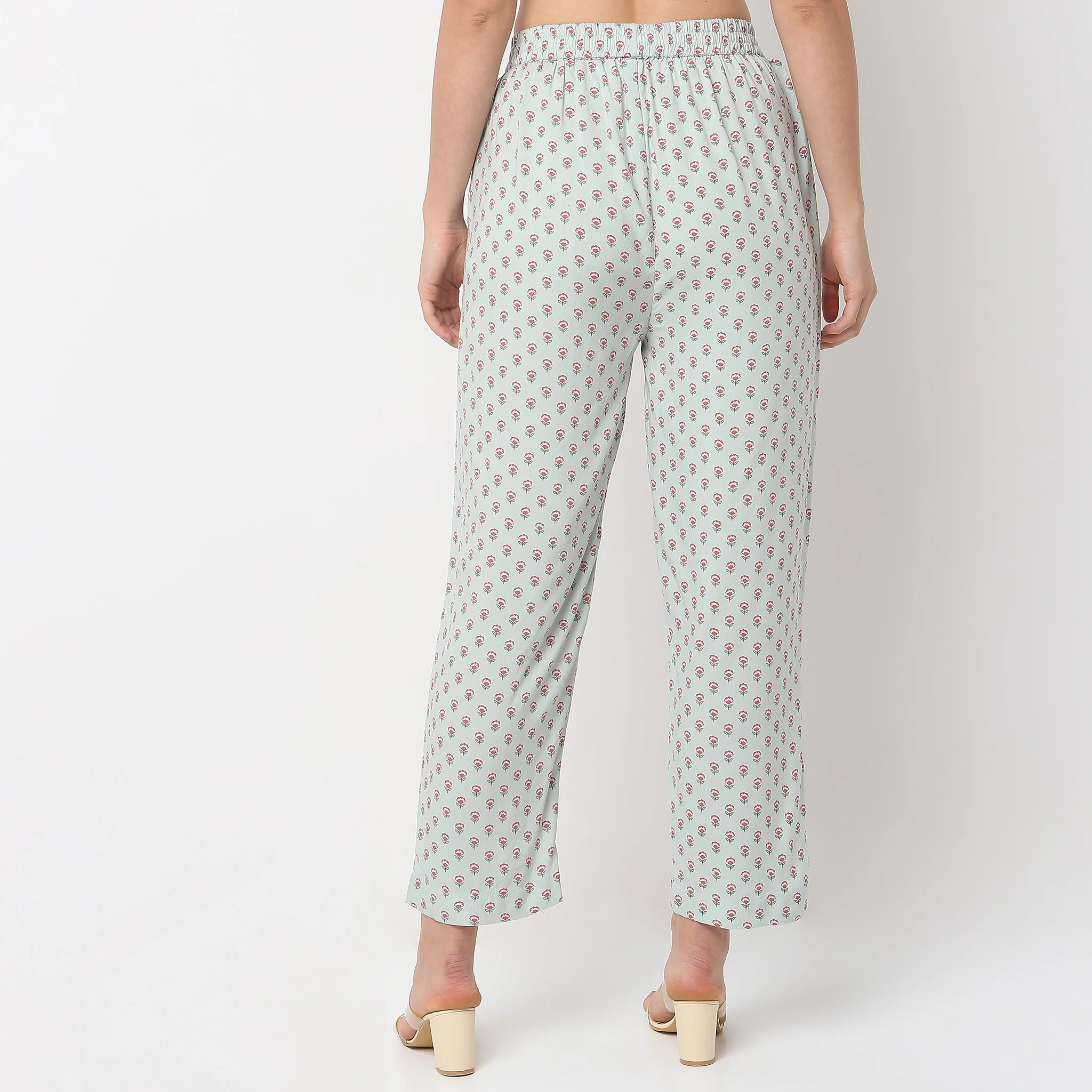 Straight Fit Mid Rise Pants - Image 3