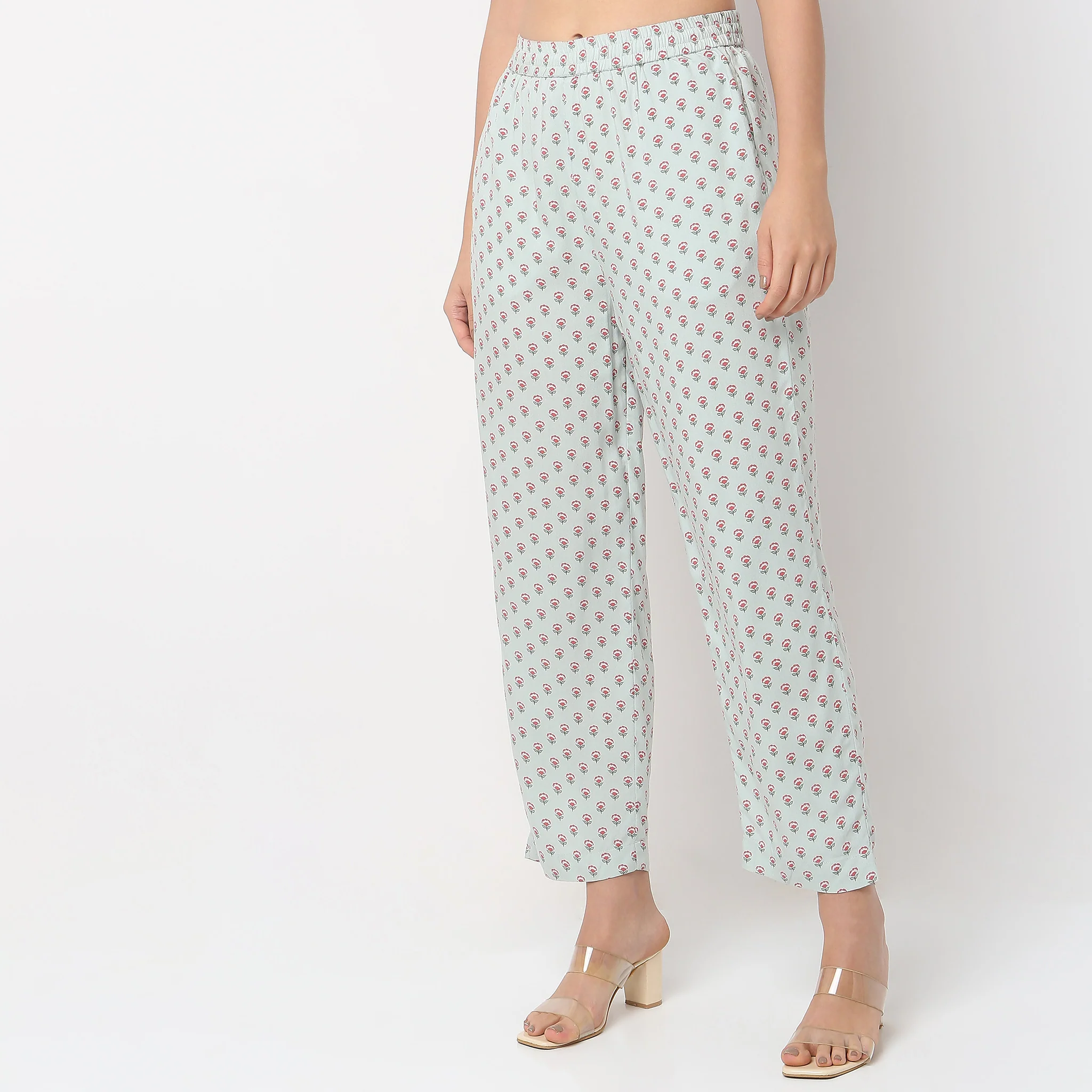 Straight Fit Mid Rise Pants - Image 5